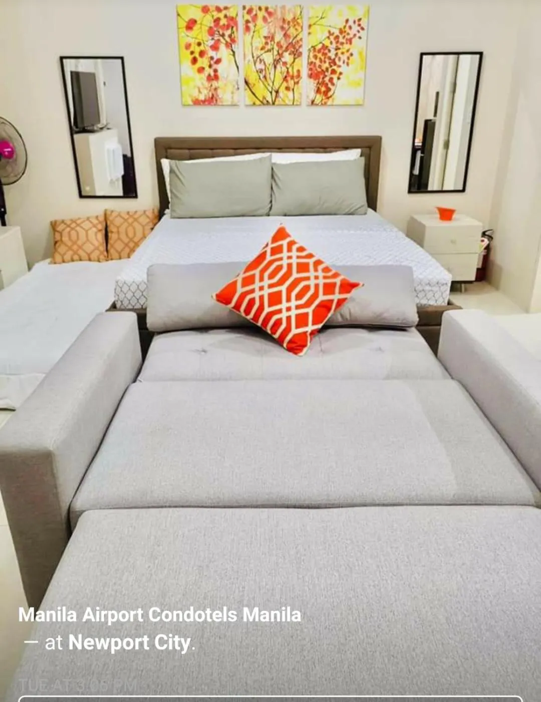 Bed in Condo Apartment near Manila Airport NAIA T3