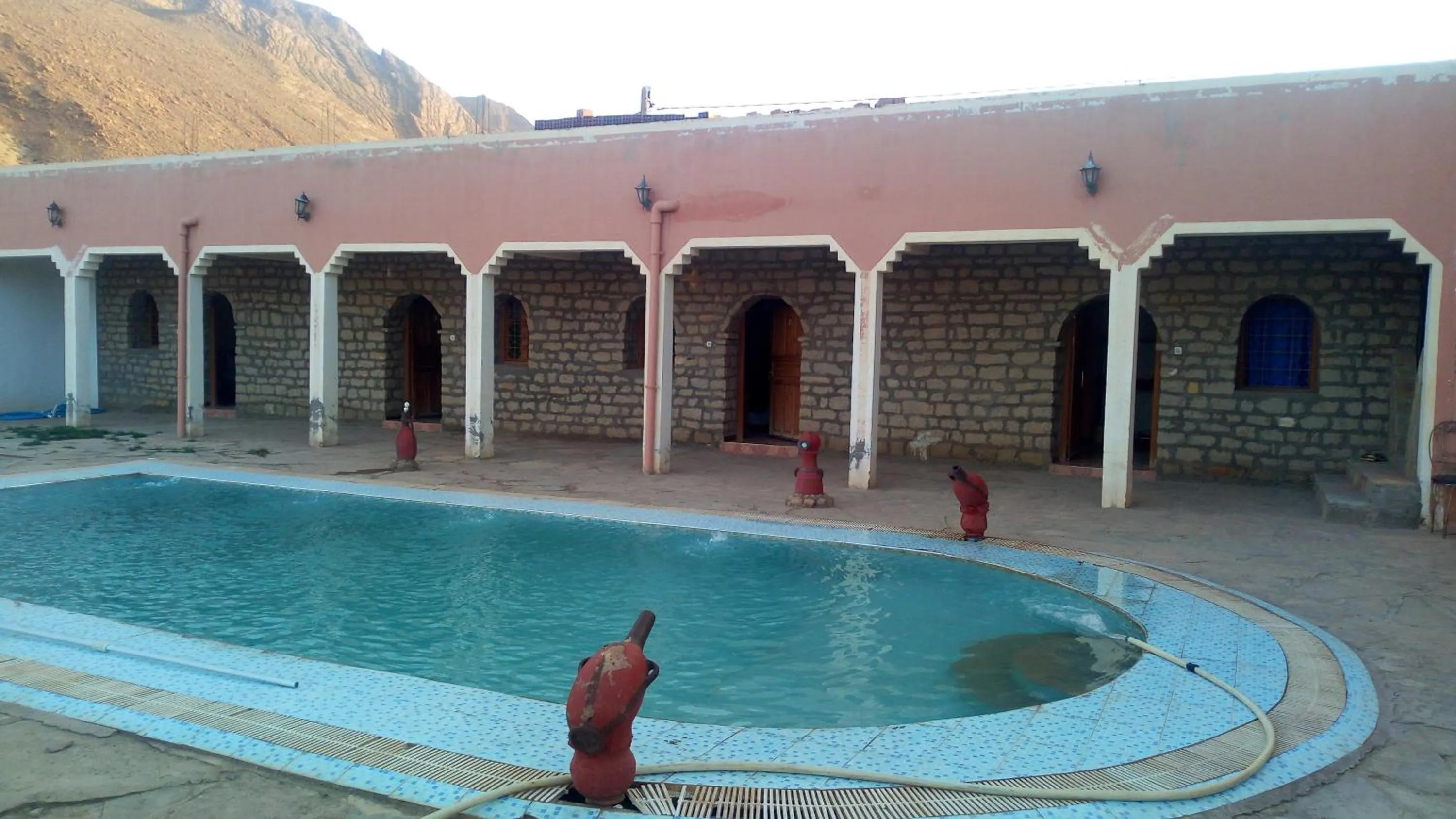 Swimming pool in Auberge Camping BOUGAFER Tamtetoucht