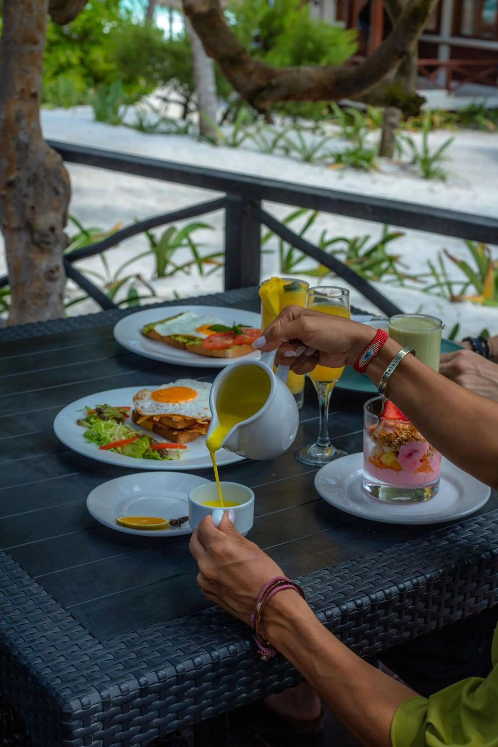 American breakfast in BT Live Tulum located at the party zone