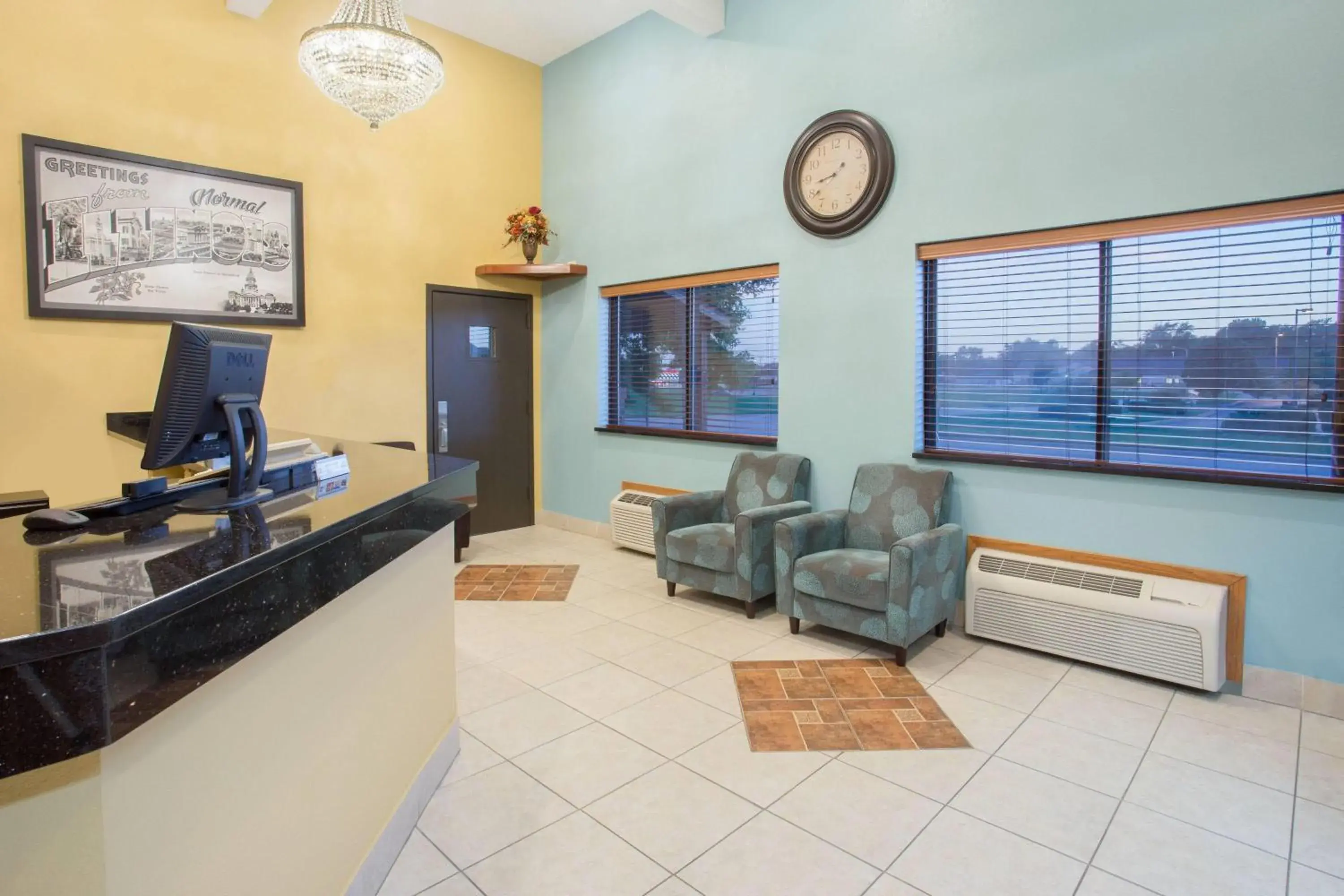 Lobby or reception in Super 8 by Wyndham Normal Bloomington Lobby or reception in Super 8 by Wyndham Normal Bloomington