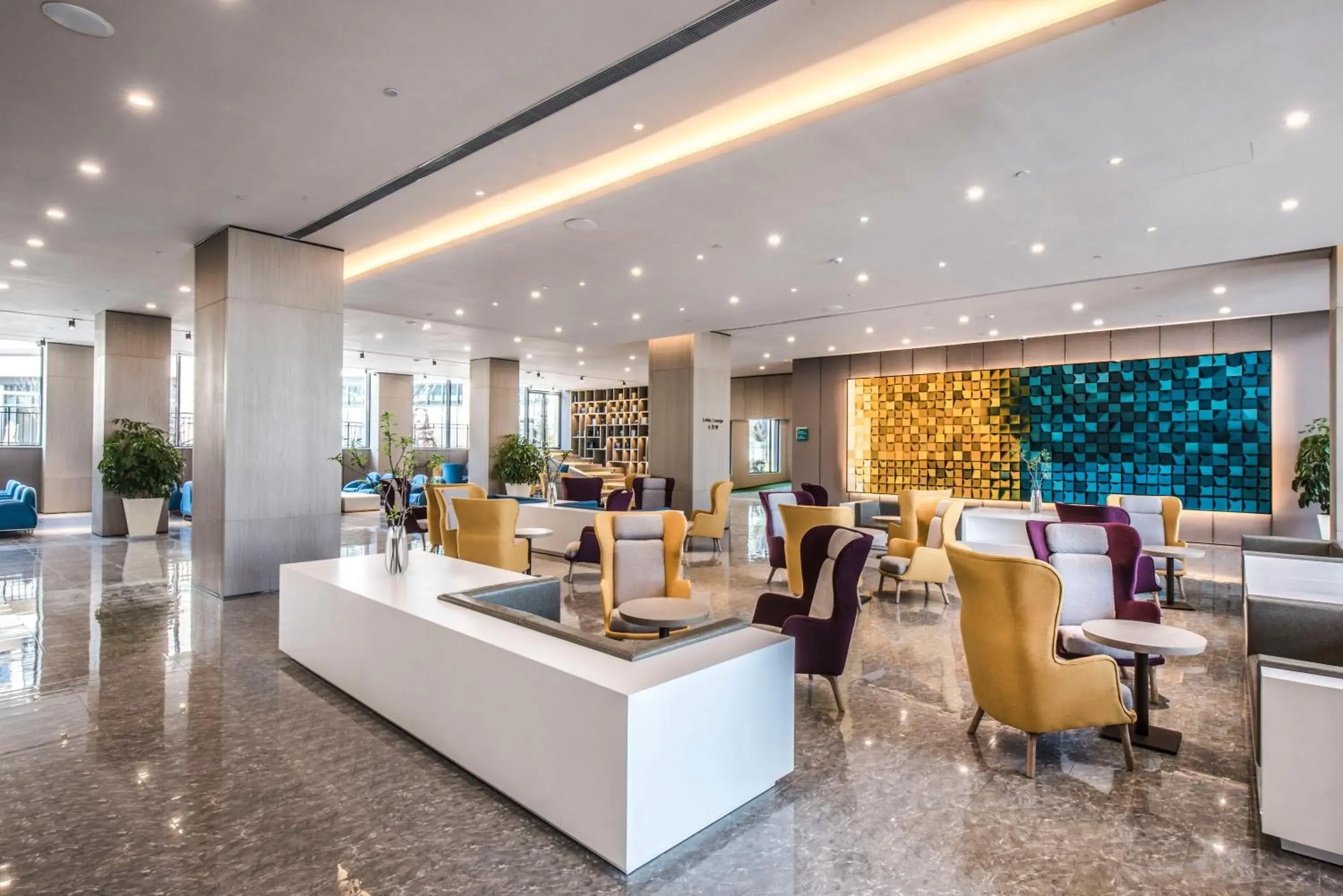 Lounge or bar in Q-Box Hotel Shanghai Sanjiagang -Offer Pudong International Airport and Disney shuttle Lounge or bar in Q-Box Hotel Shanghai Sanjiagang -Offer Pudong International Airport and Disney shuttle