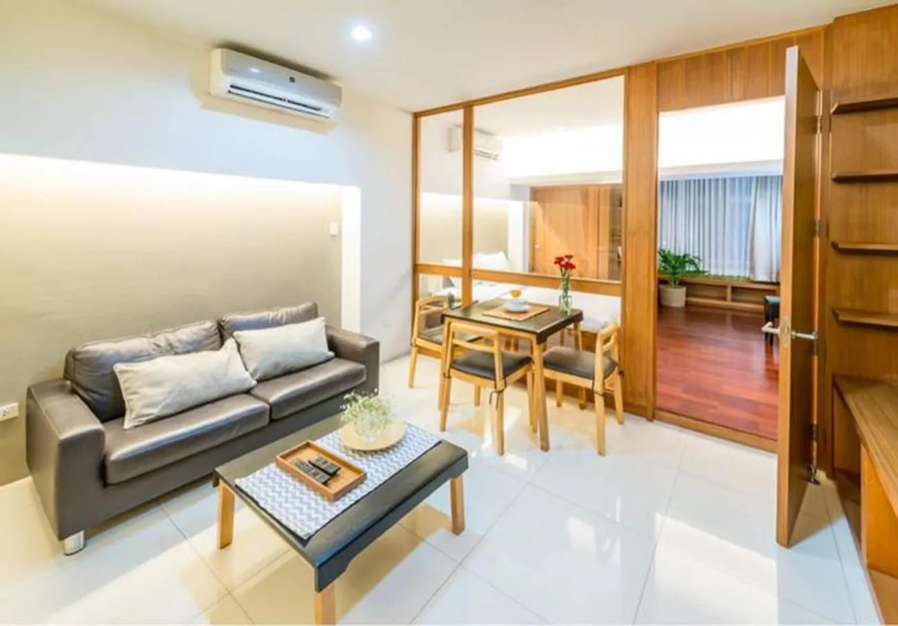 Living room in Laemtong Serviced Apartment