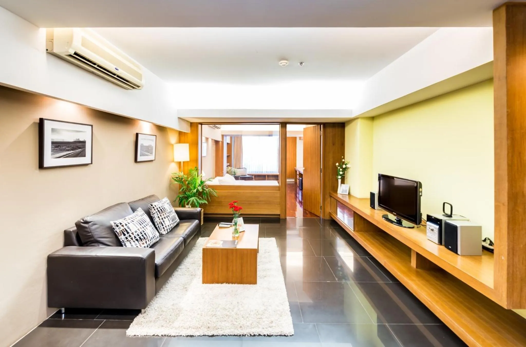 Living room in Laemtong Serviced Apartment