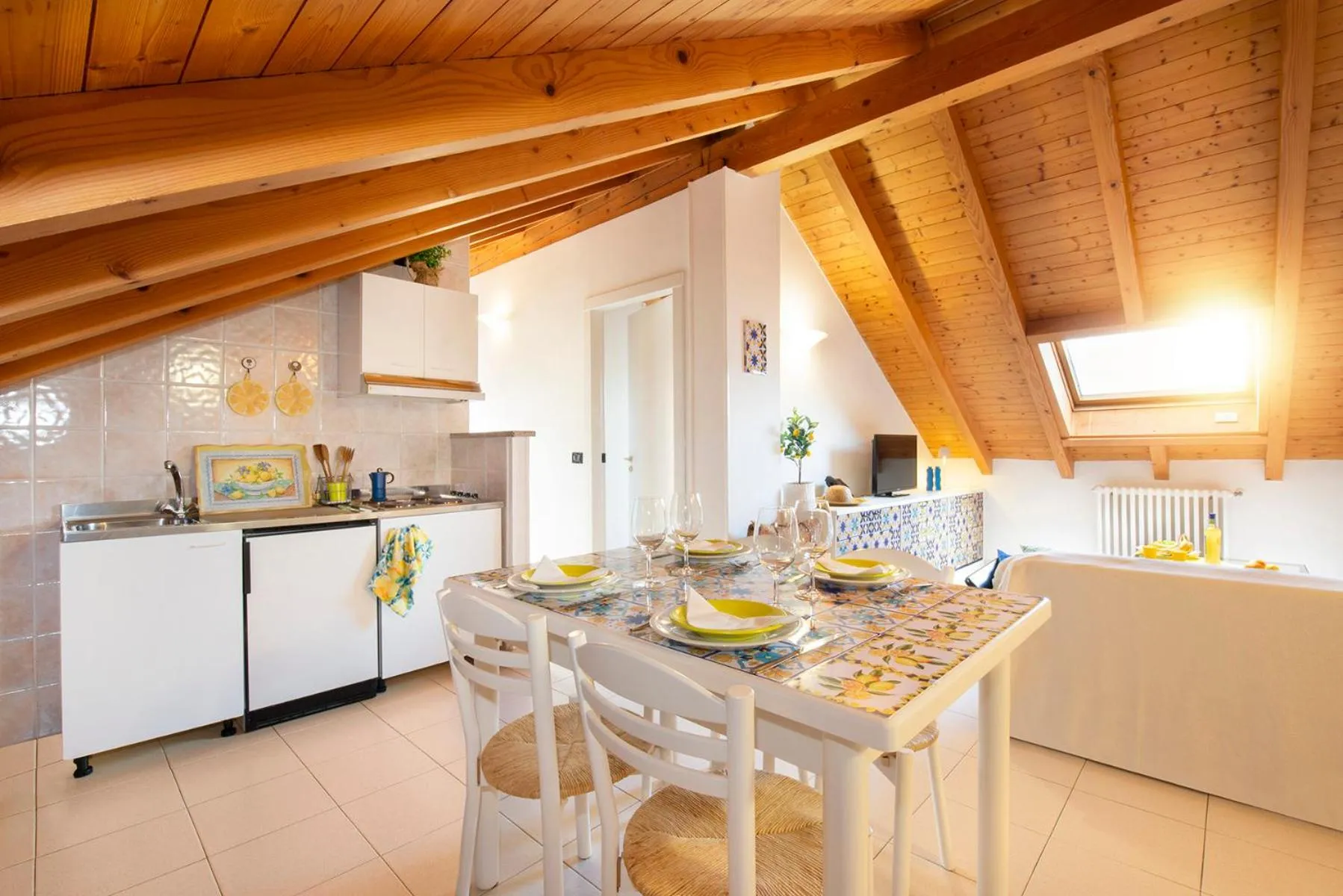 Kitchen or kitchenette in Hotel La Rondinella