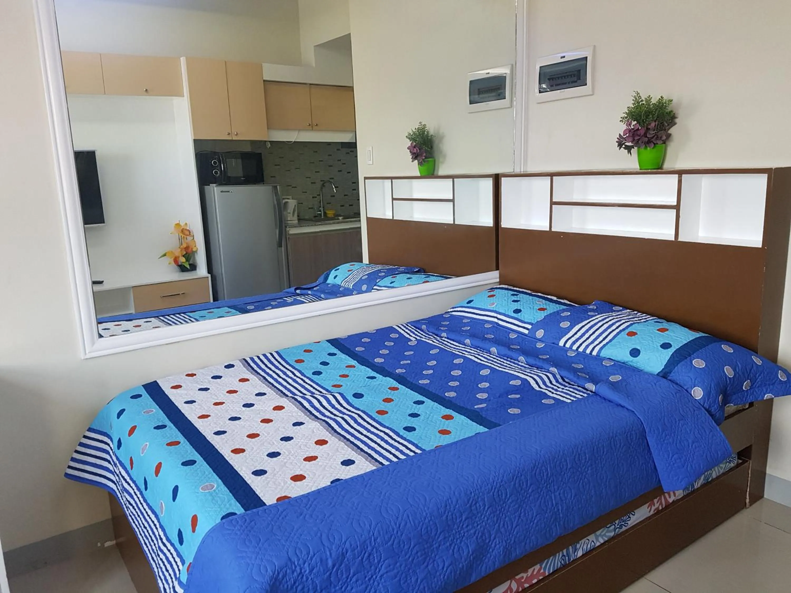 Bed in KC Studio 6 at Horizon 101 Cebu