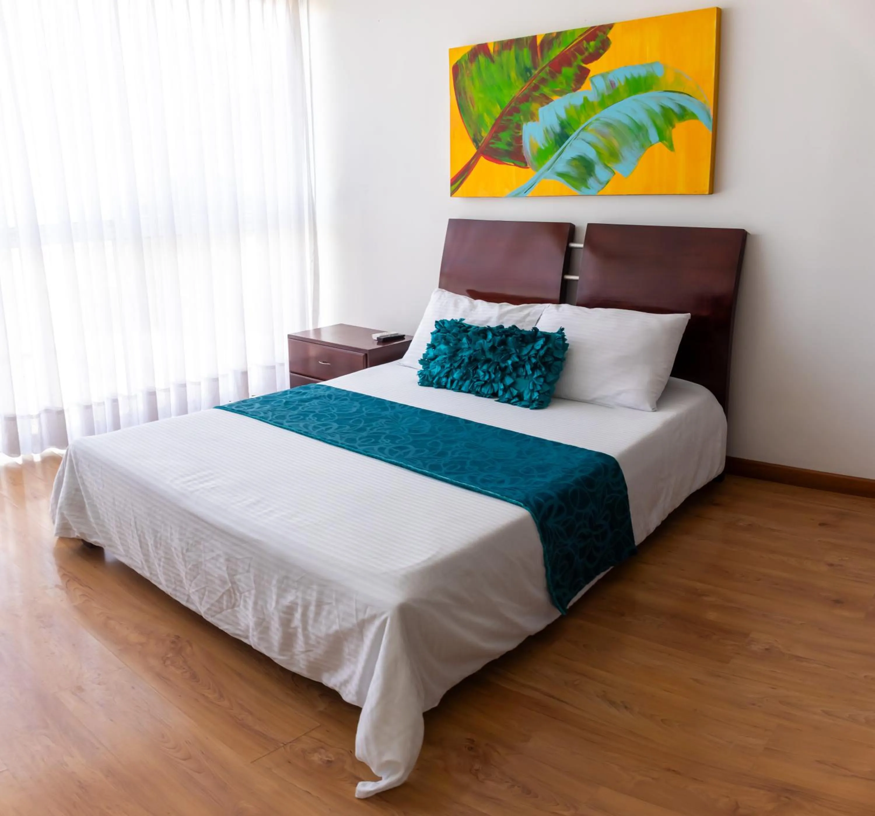 Bed in Monterosa Apartamentos Amoblados