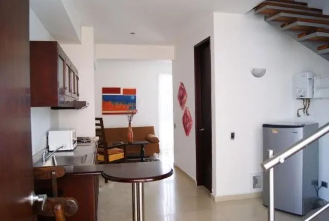 Kitchen or kitchenette in Monterosa Apartamentos Amoblados