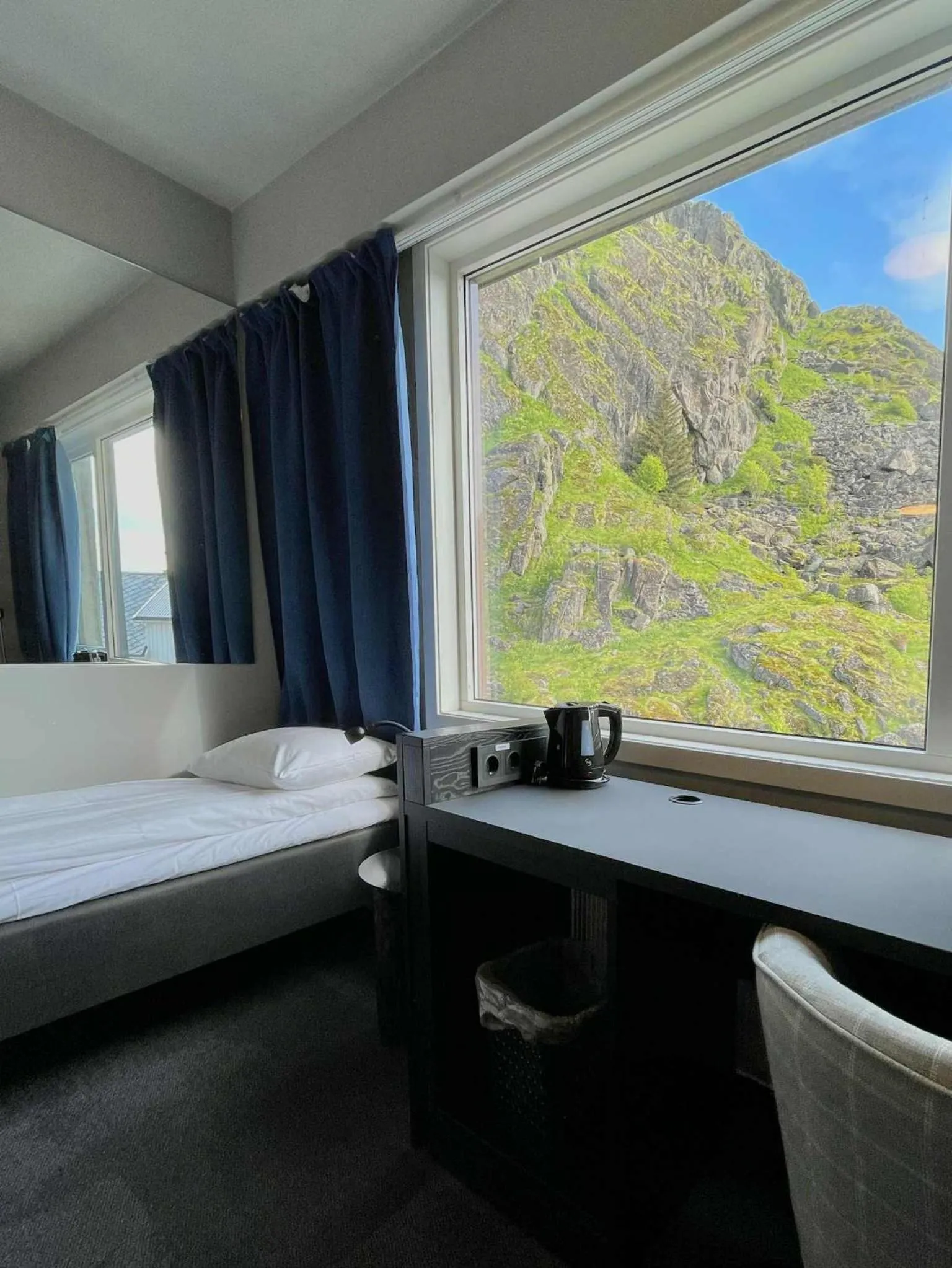 Bed in Live Lofoten Hotel