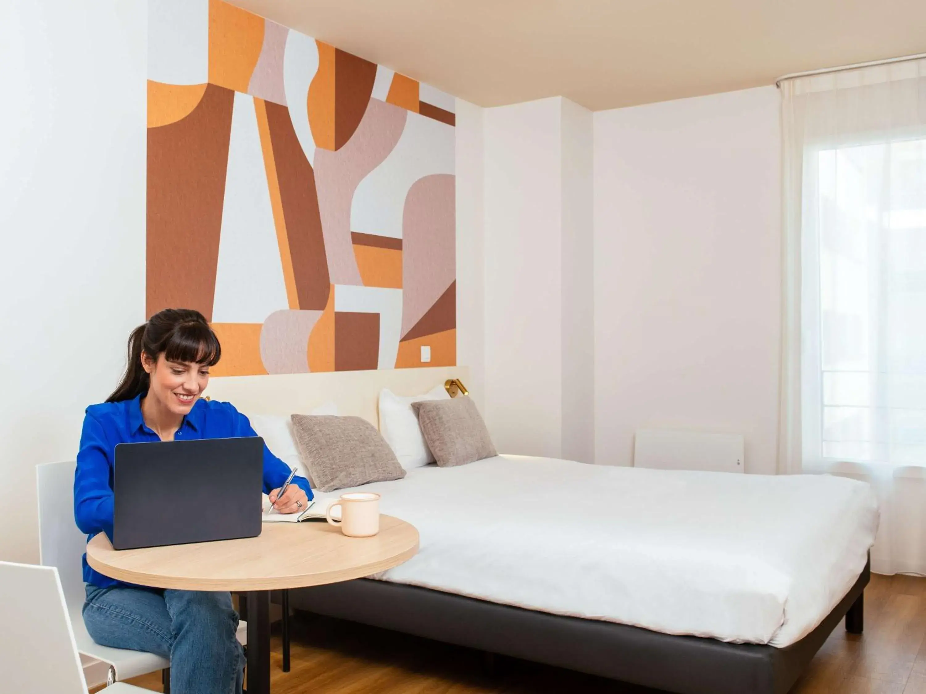 Bedroom, Bed in Aparthotel Adagio Access Paris Asnières Bedroom, Bed in Aparthotel Adagio Access Paris Asnières