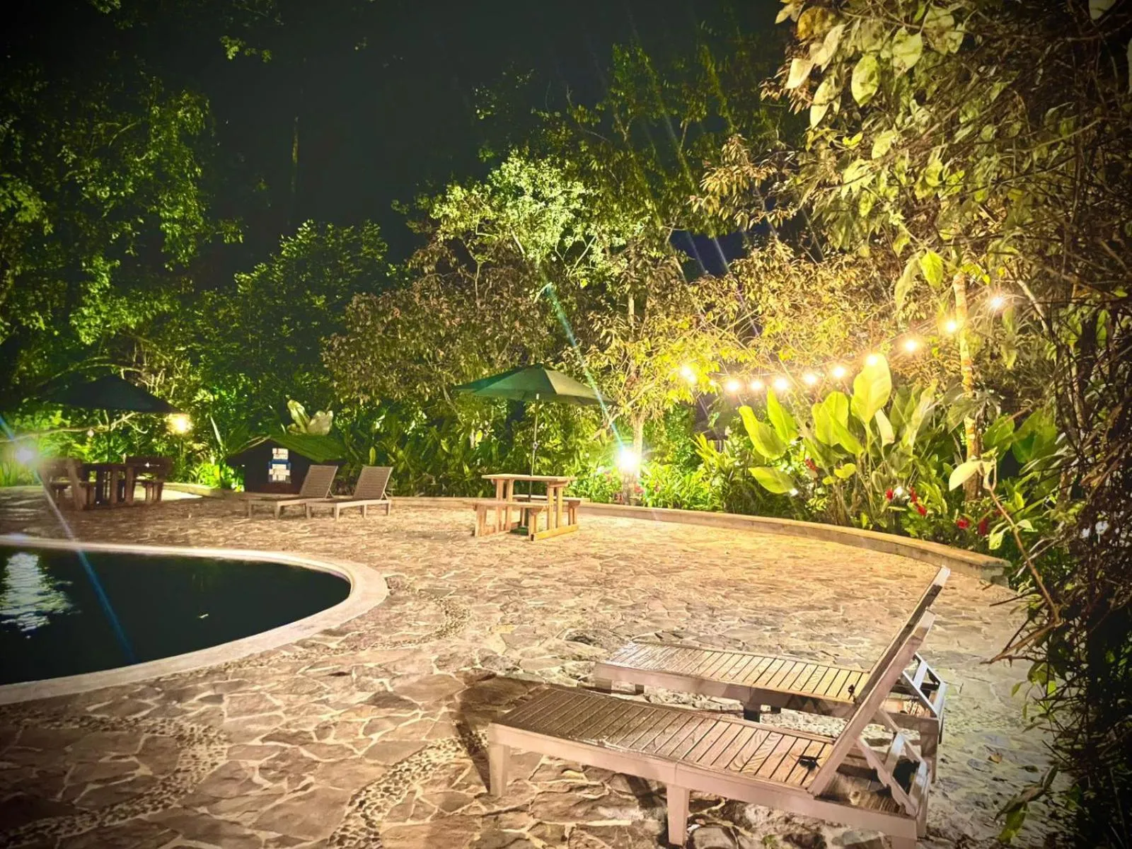 Pool view in The Lodge at Pico Bonito