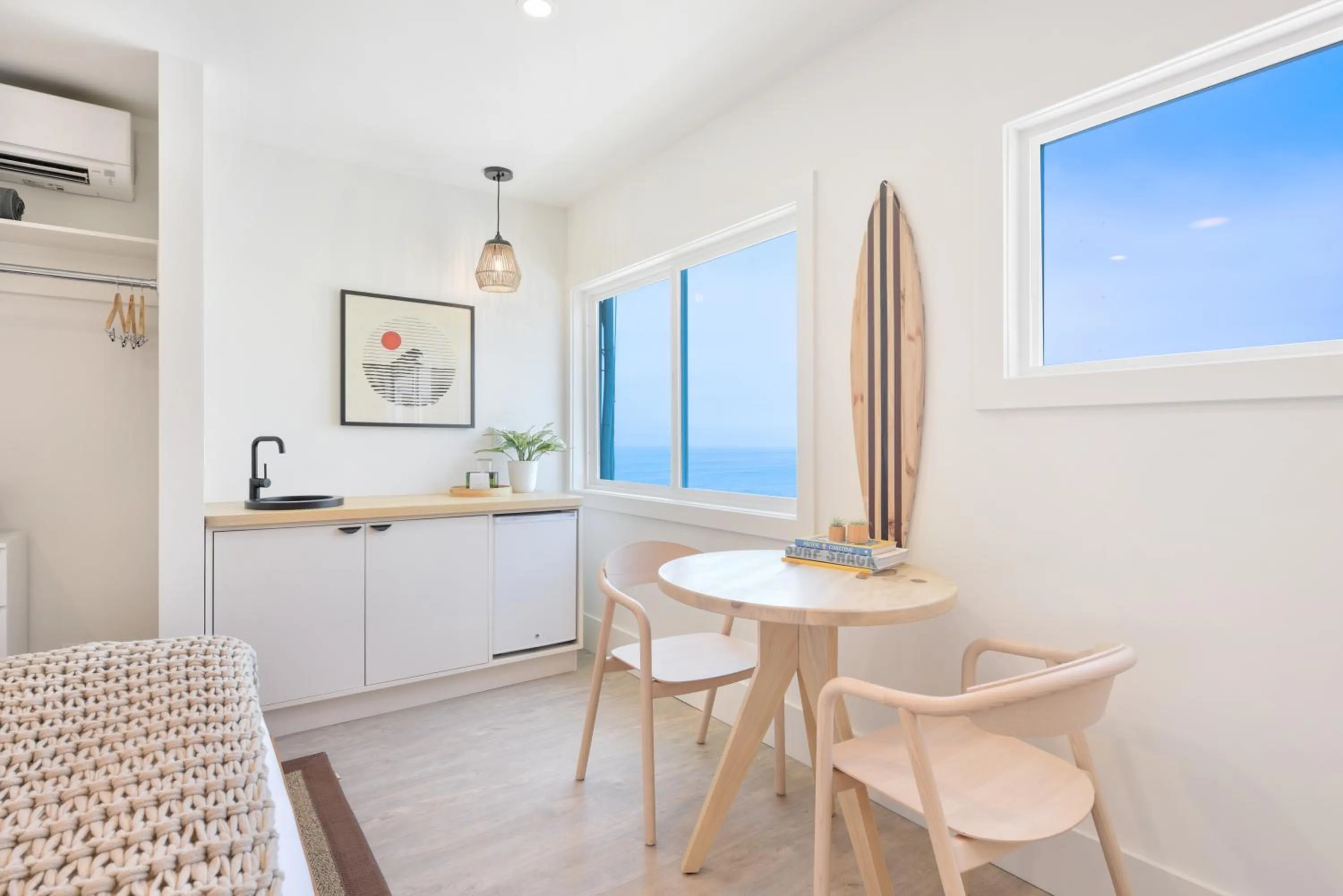 Seating area in Laguna Surf Lodge by SCP Hotels