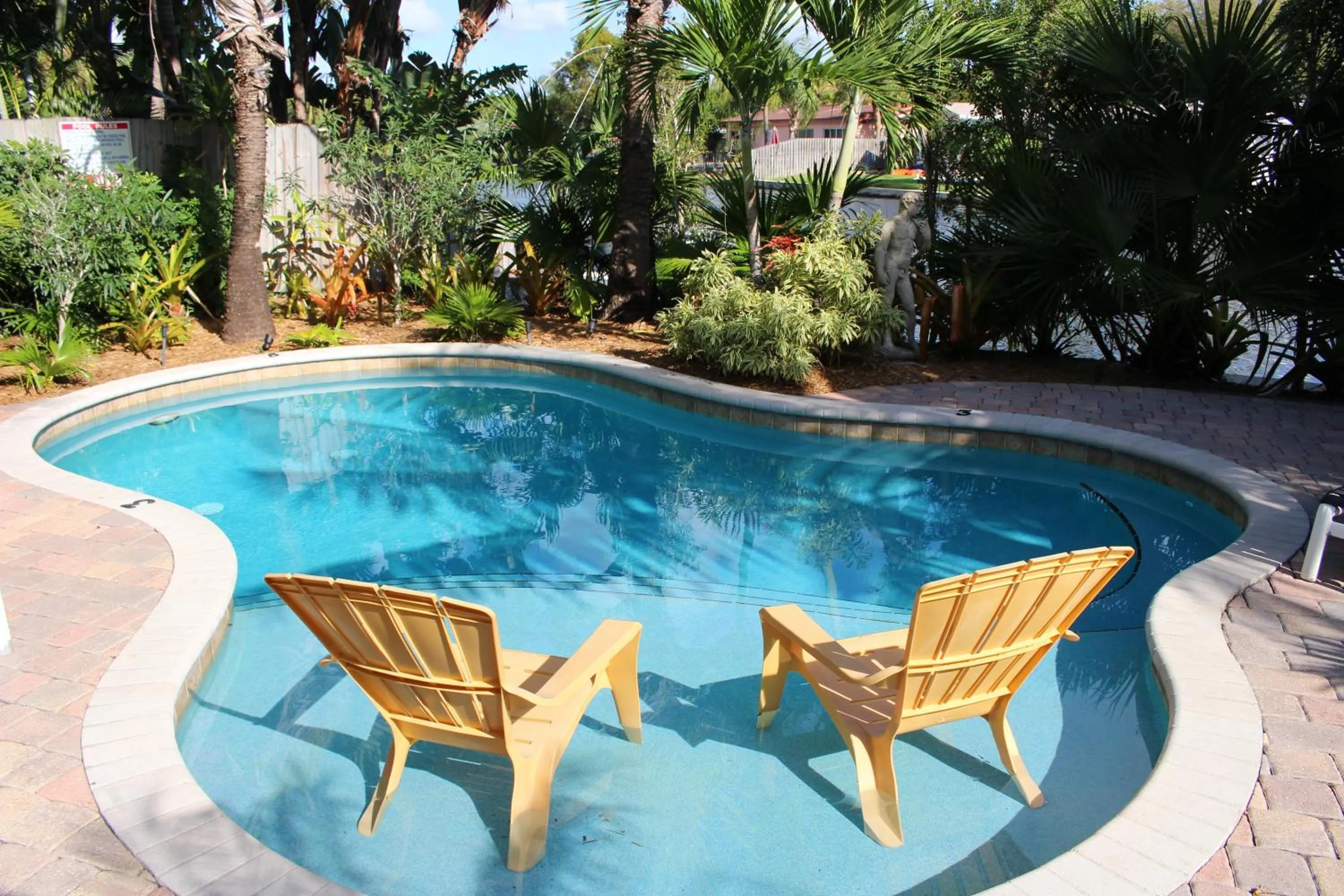 Swimming pool in The Cabanas Guesthouse & Spa - Gay Resort catering to Gay Men