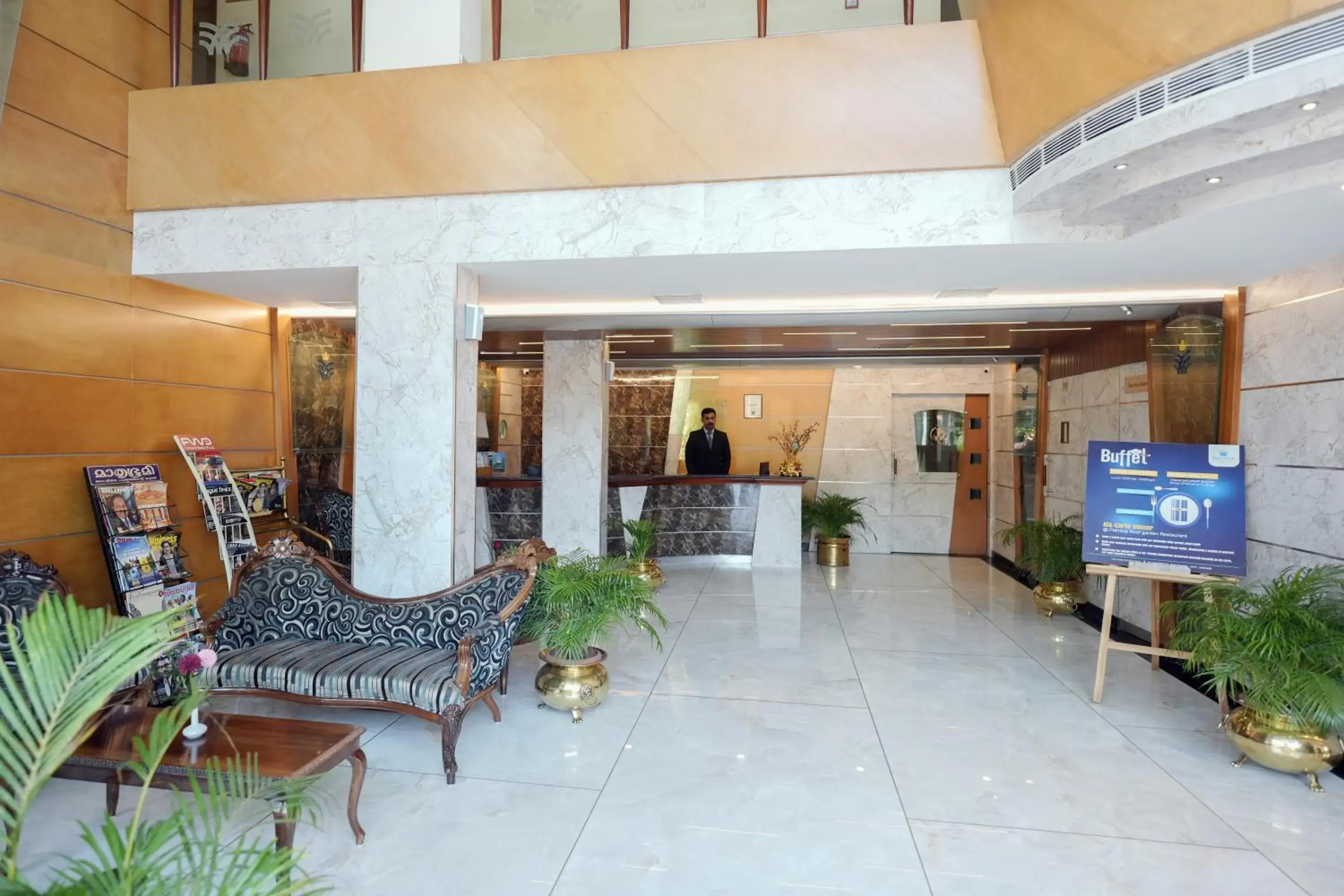 Lobby or reception in Maurya Rajadhani Lobby or reception in Maurya Rajadhani