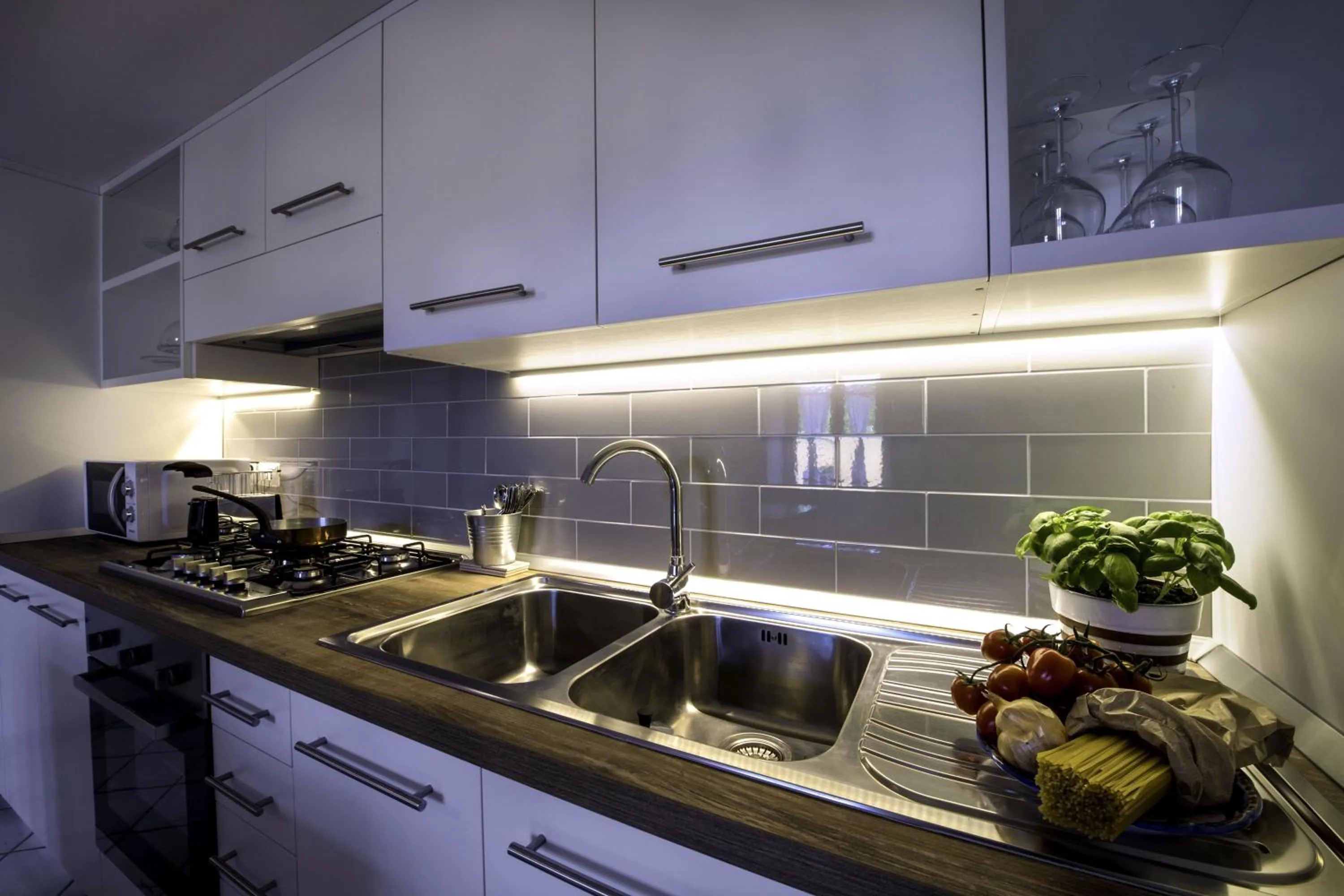 Kitchen or kitchenette in Casa Assunta B&B