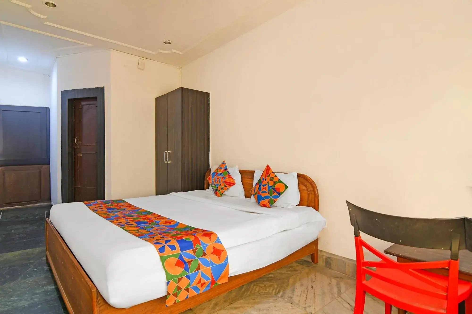 Bed in FabHotel Sai Sagar Residency Bed in FabHotel Sai Sagar Residency
