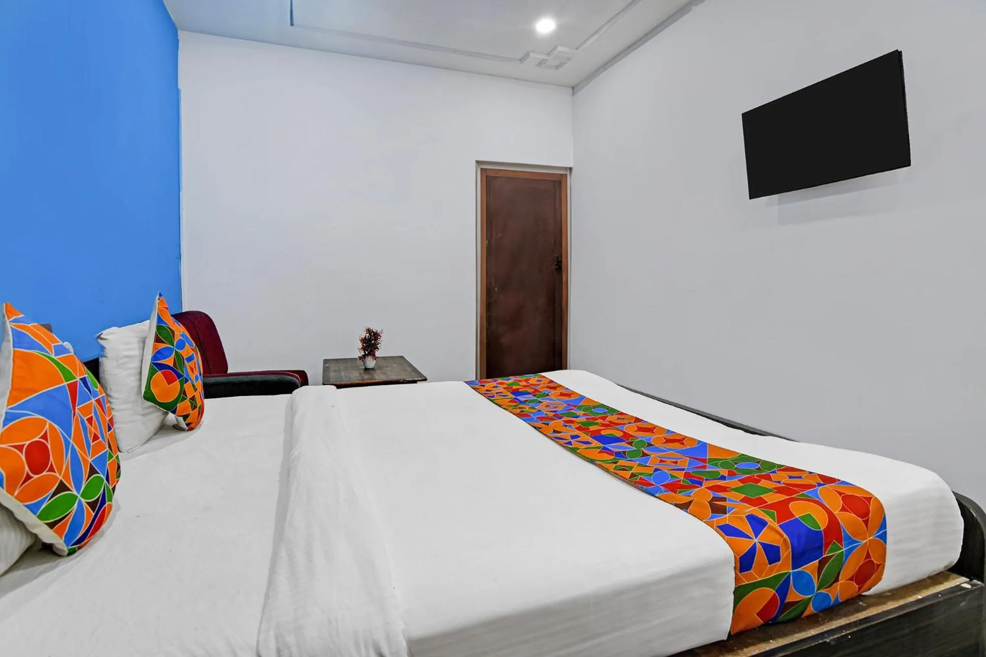 Bed in FabHotel Sai Sagar Residency