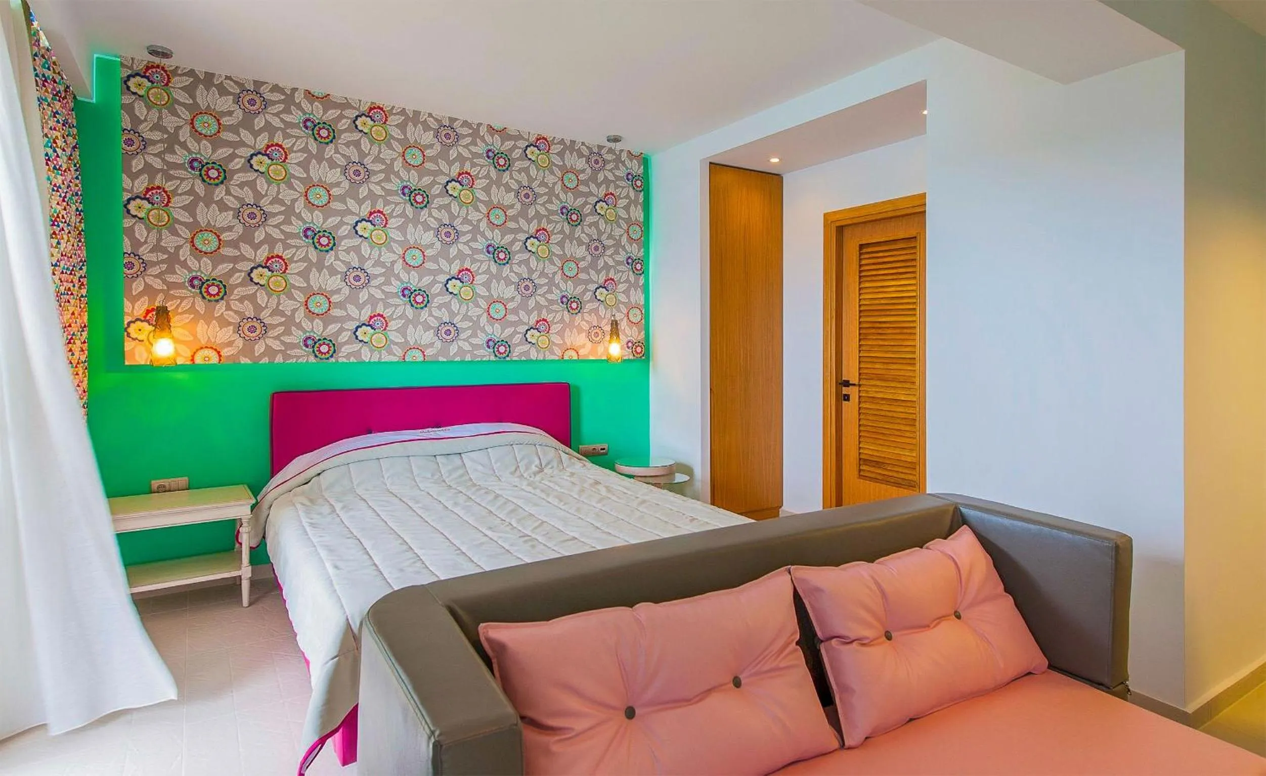 Living room, Bed in Thalassokipos