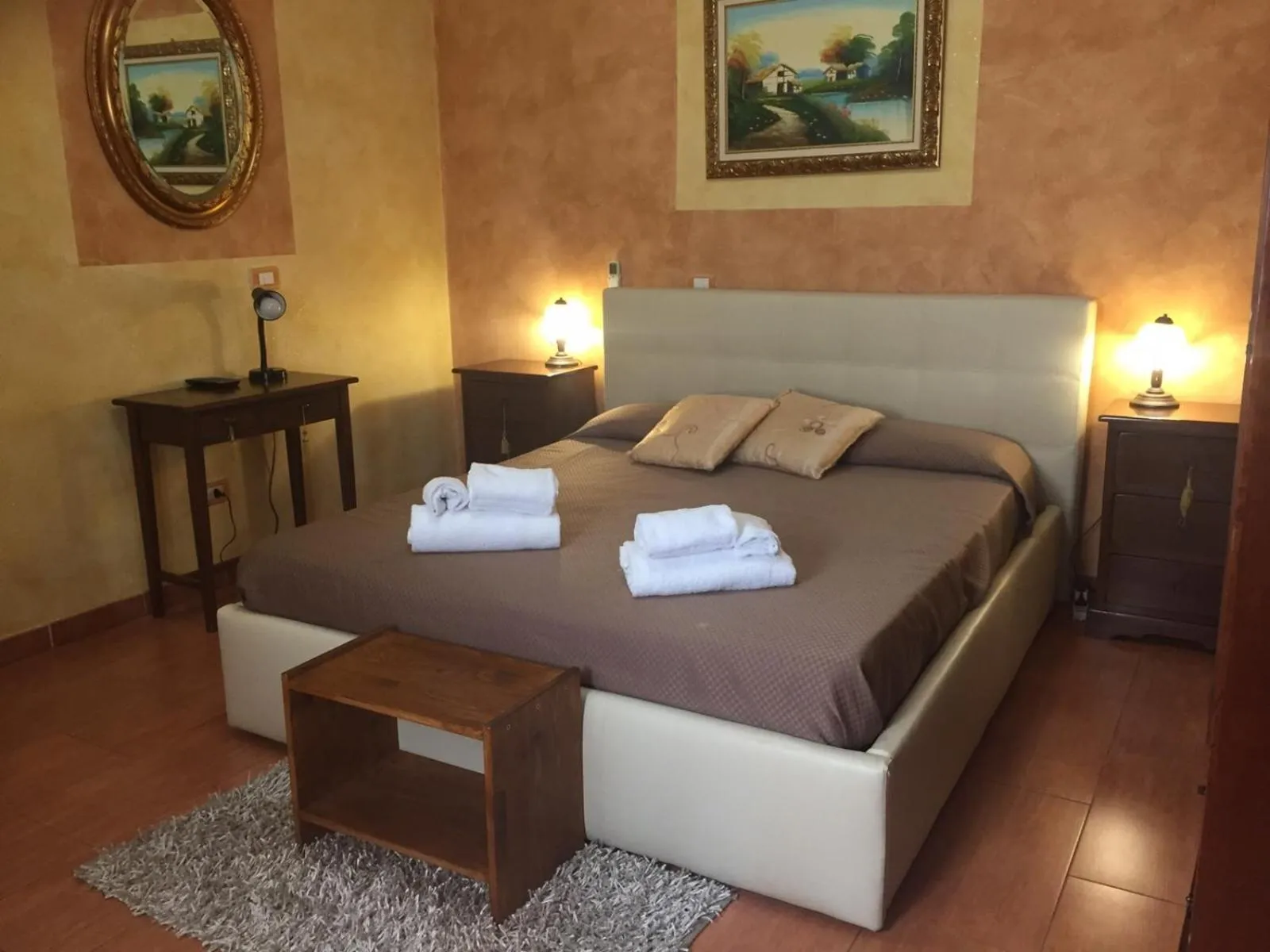 Patio, Bed in B&B Etna House