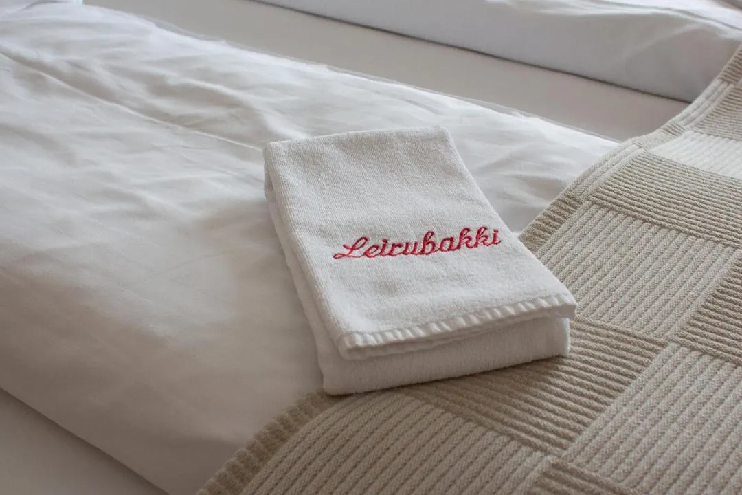 Bed in Hotel Leirubakki