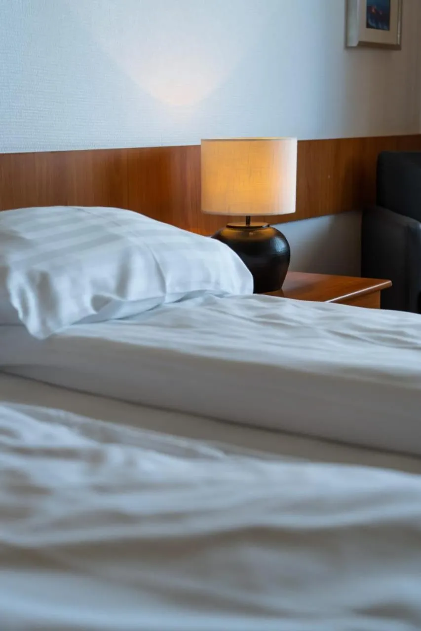 Bed in Hotel Leirubakki