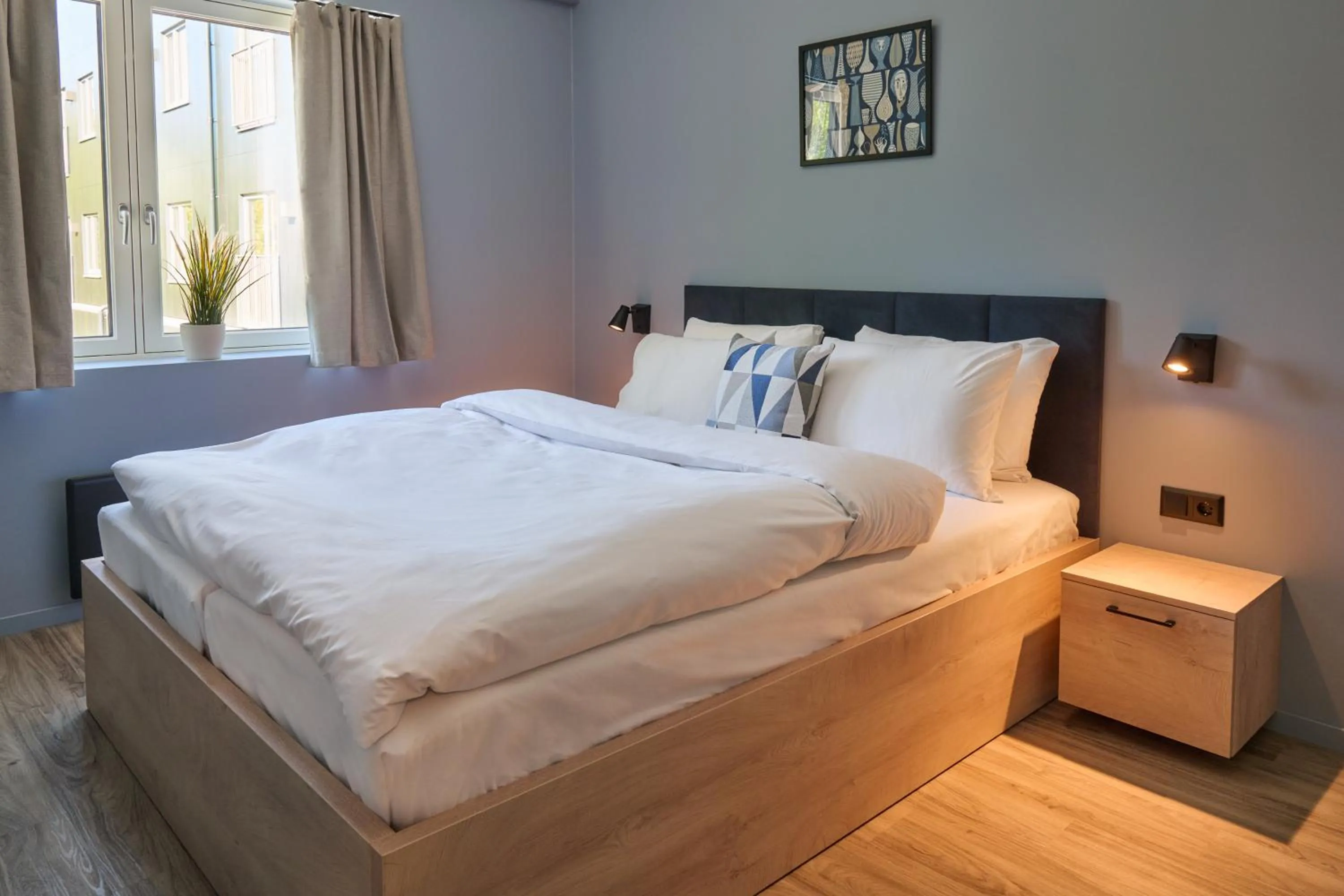 Bed in Horten Apartment