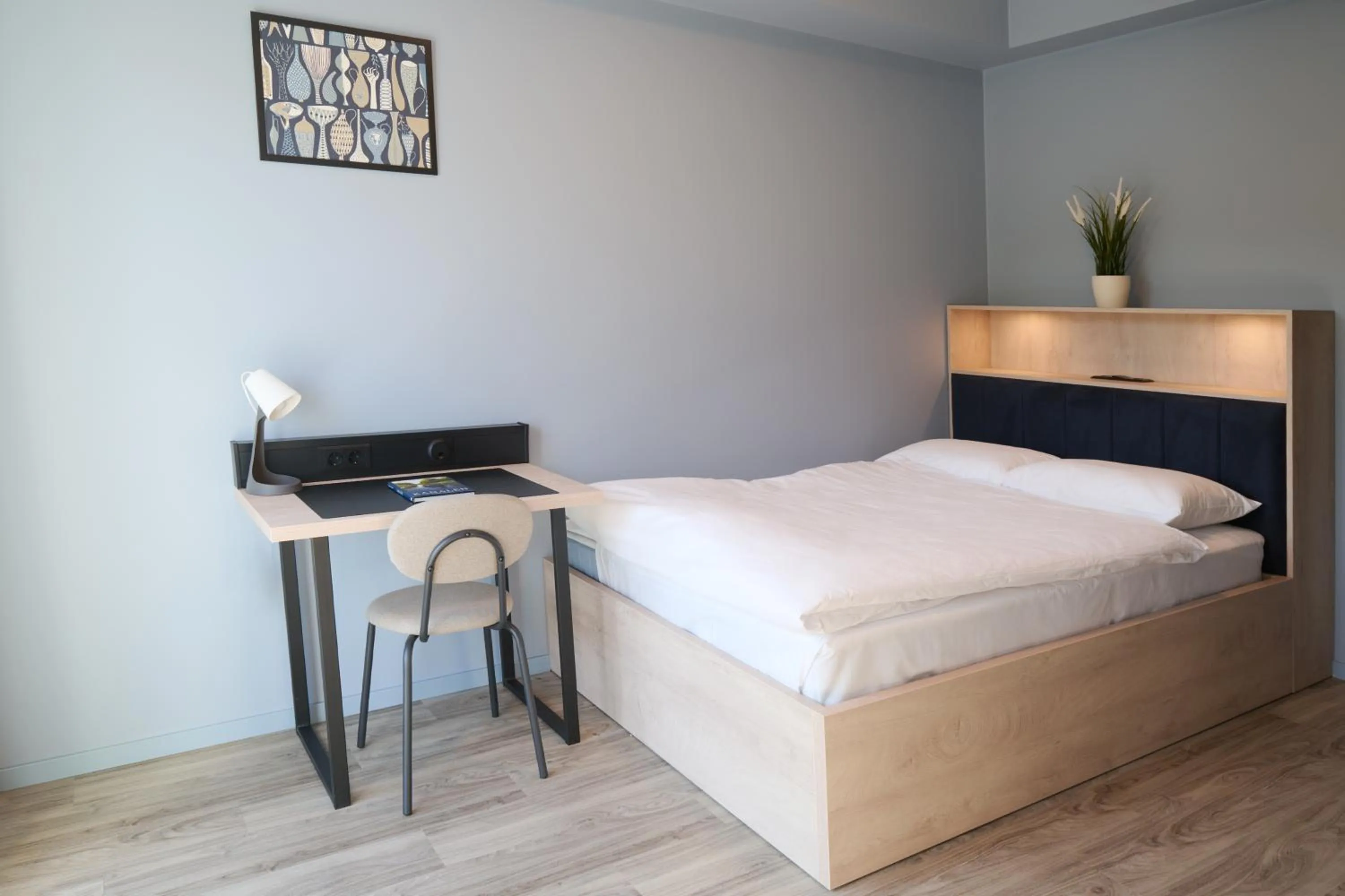 Bed in Horten Apartment