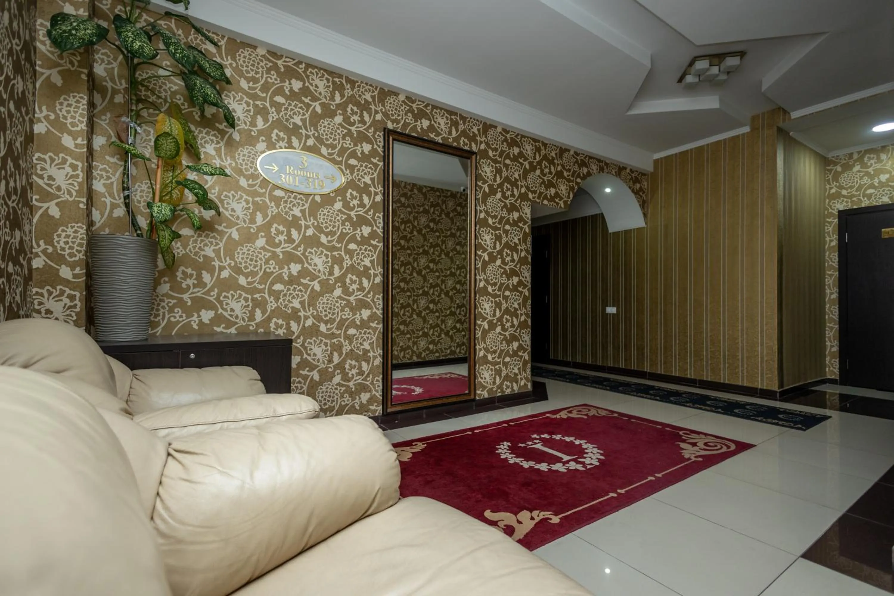 Seating area in IRIS Hotel