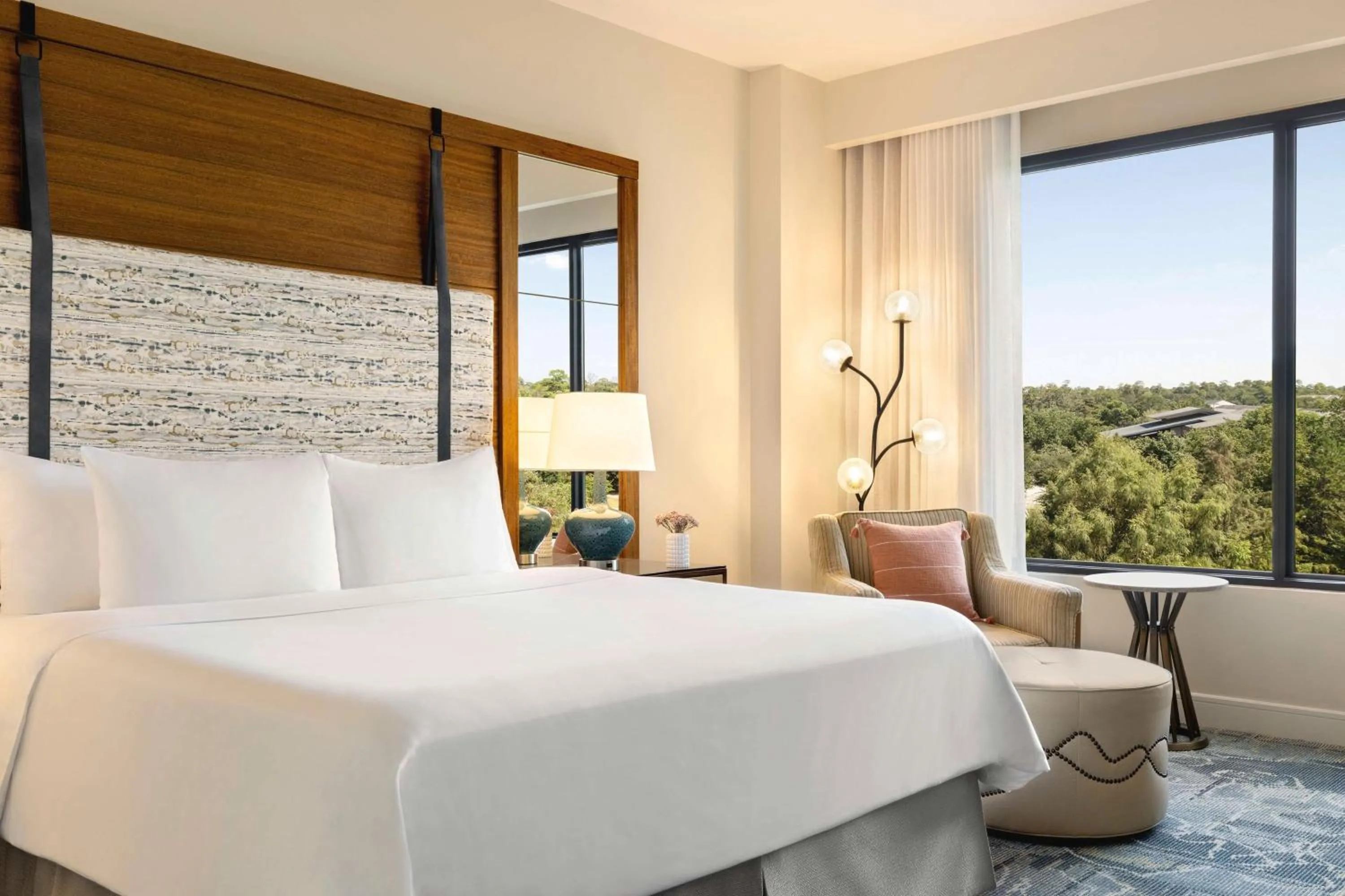 View (from property/room), Bed in The Woodlands Resort, Curio Collection by Hilton