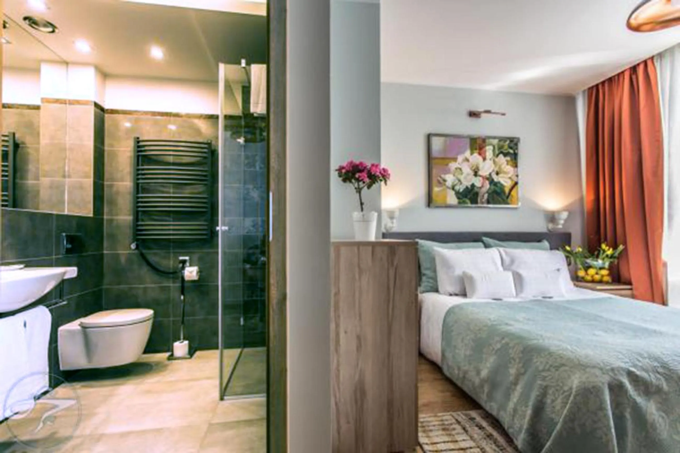 Bathroom, Bed in Apartamenty Efekt 72