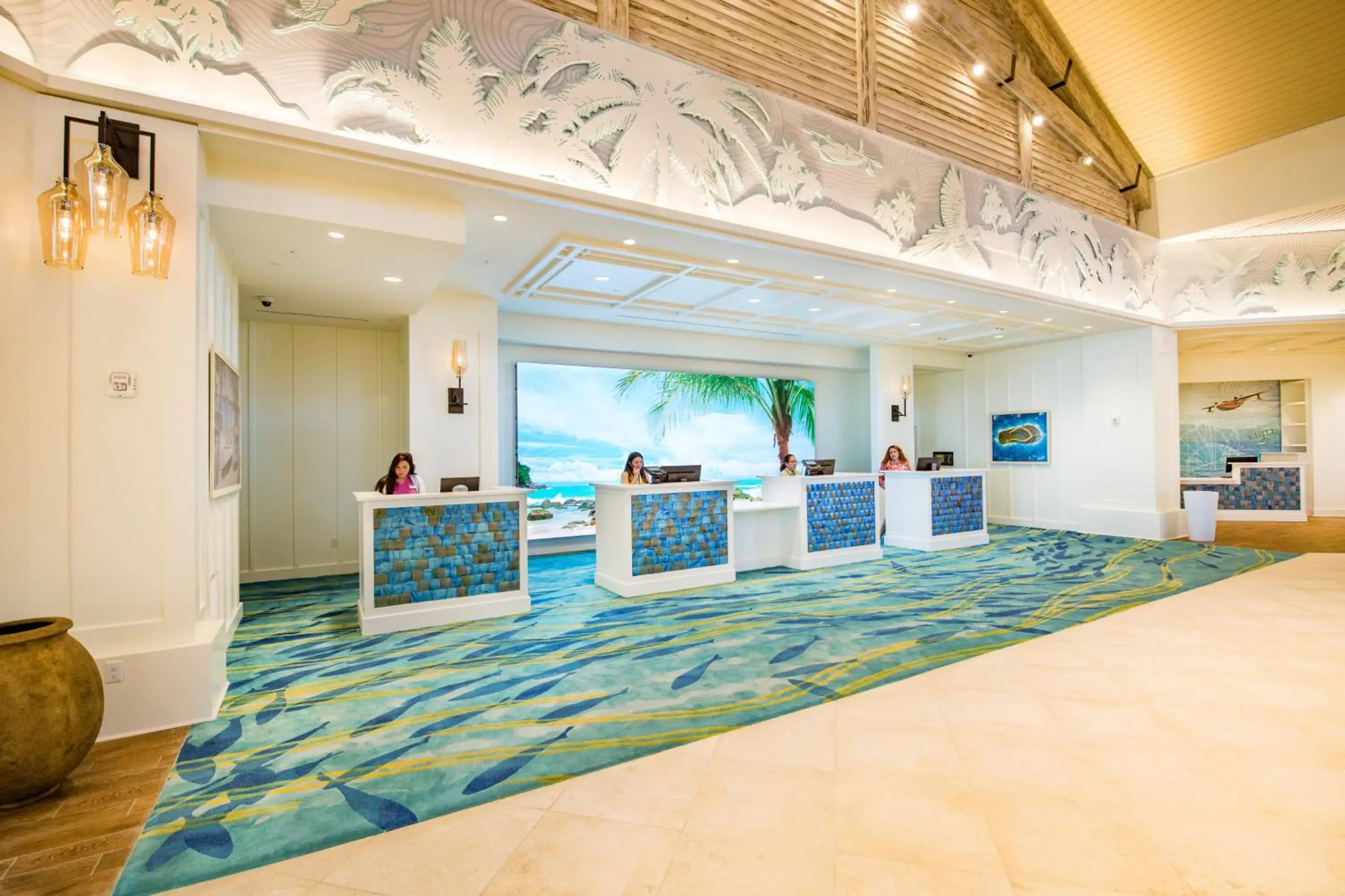 Lobby or reception, Bed in Margaritaville Resort Orlando with H2O Waterpark Lobby or reception, Bed in Margaritaville Resort Orlando with H2O Waterpark