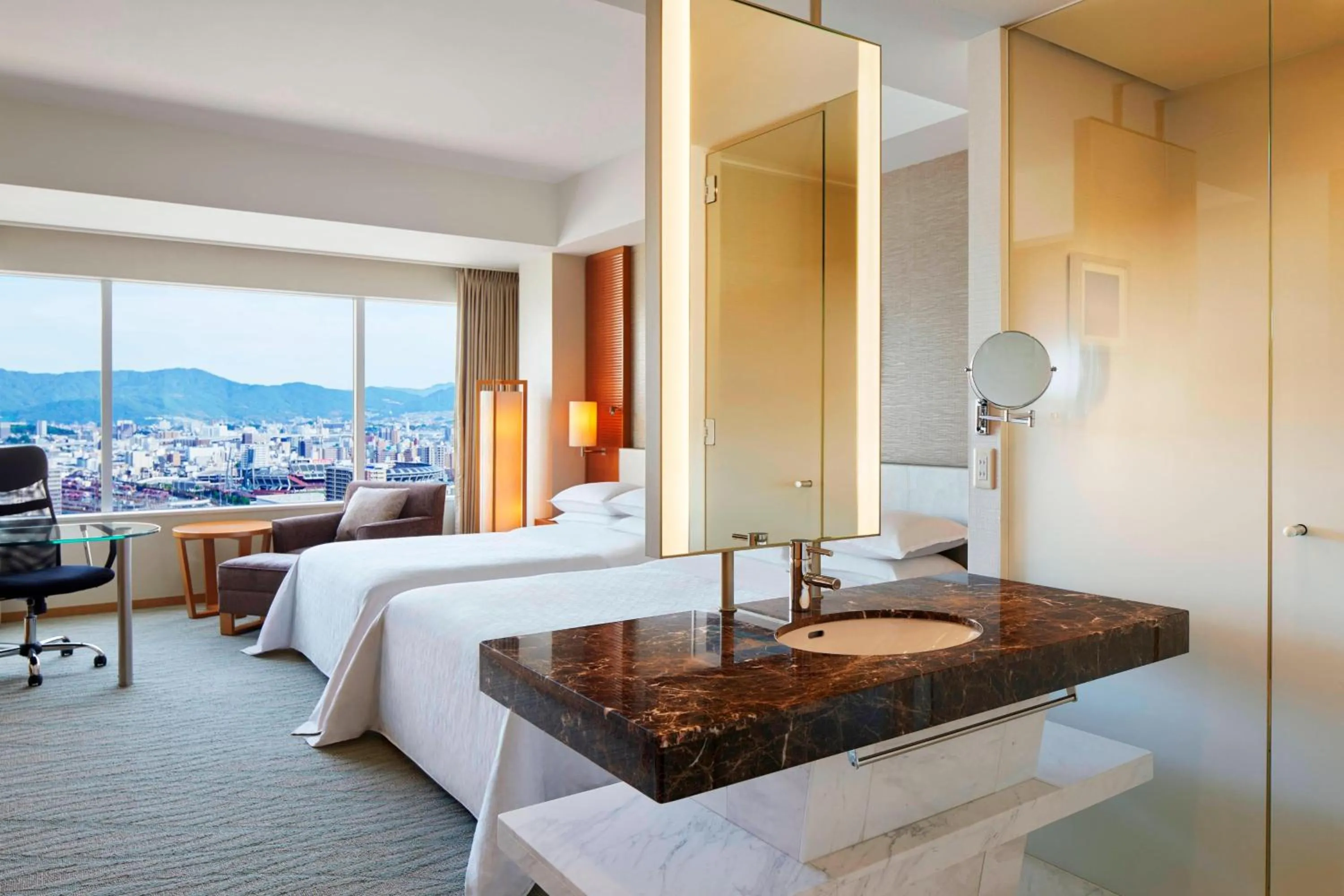 Photo of the whole room, Bed in Sheraton Grand Hiroshima Hotel