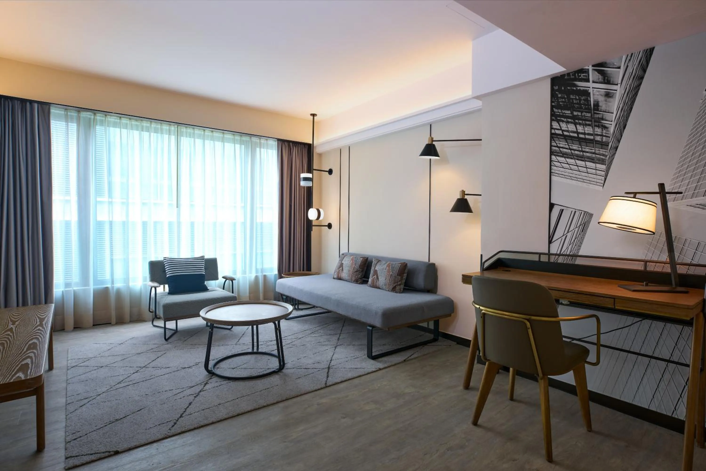 Living room, Bed in Sheraton Hong Kong Hotel & Towers