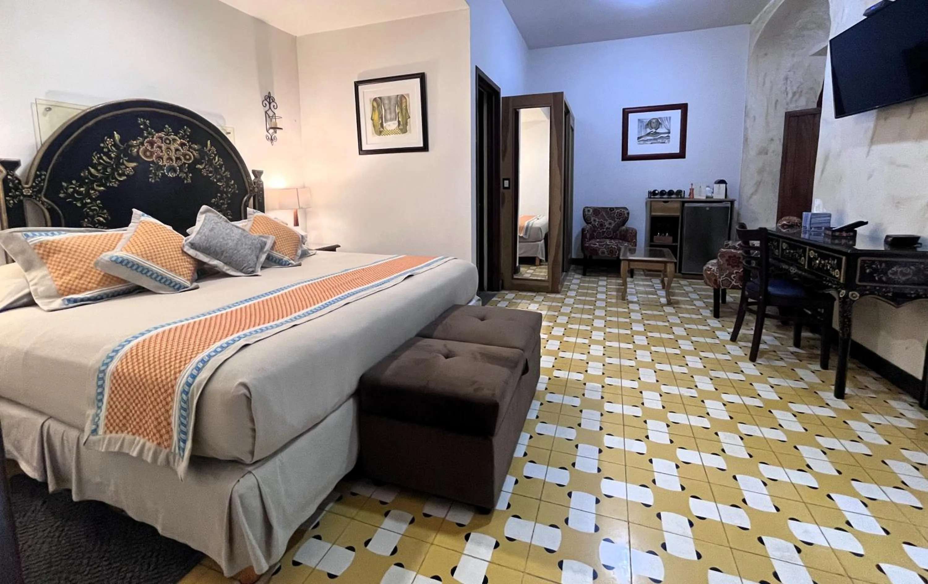 Bed in Hotel Siglo 17