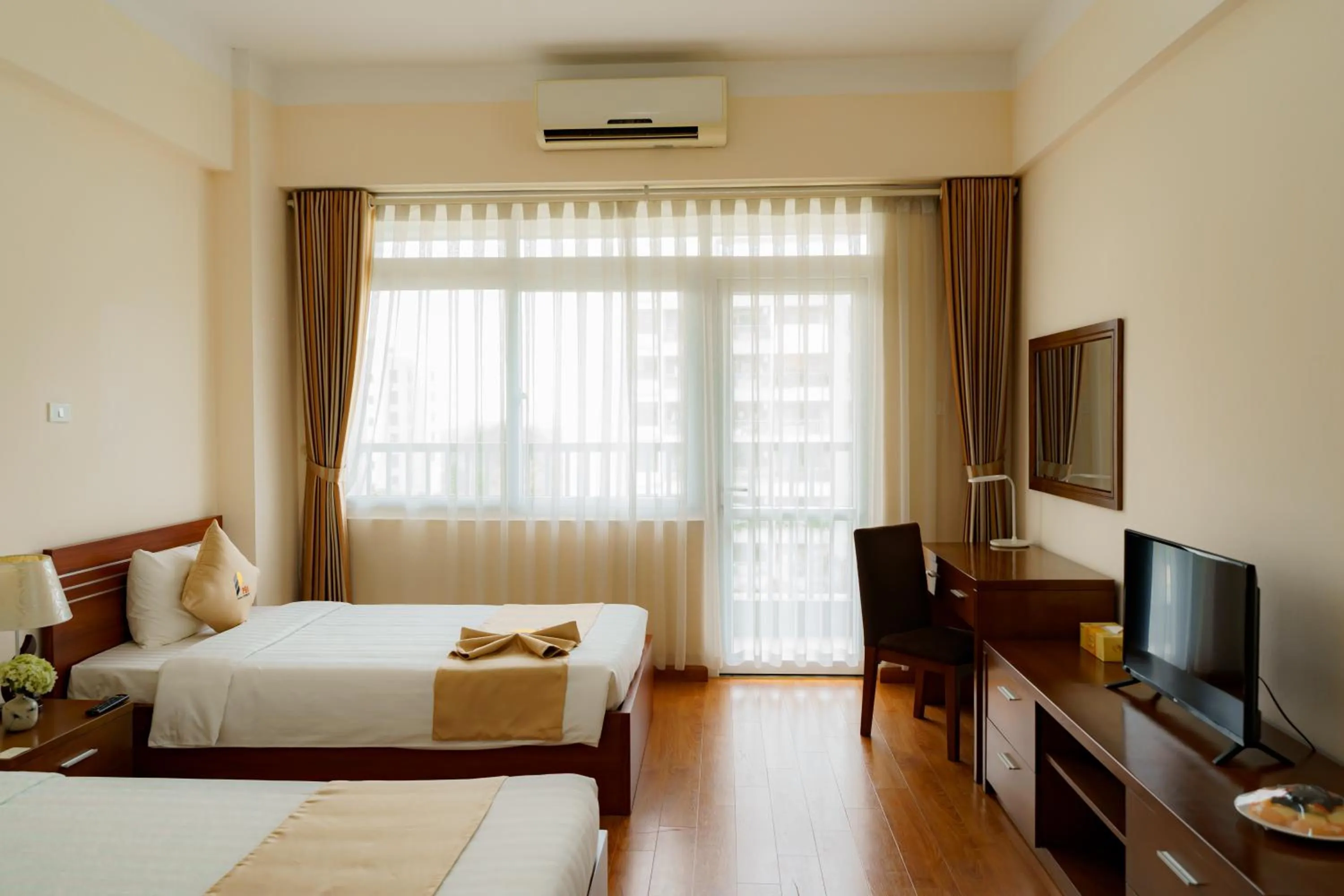 Photo of the whole room, Bed in PSA Nghi Sơn Condotel