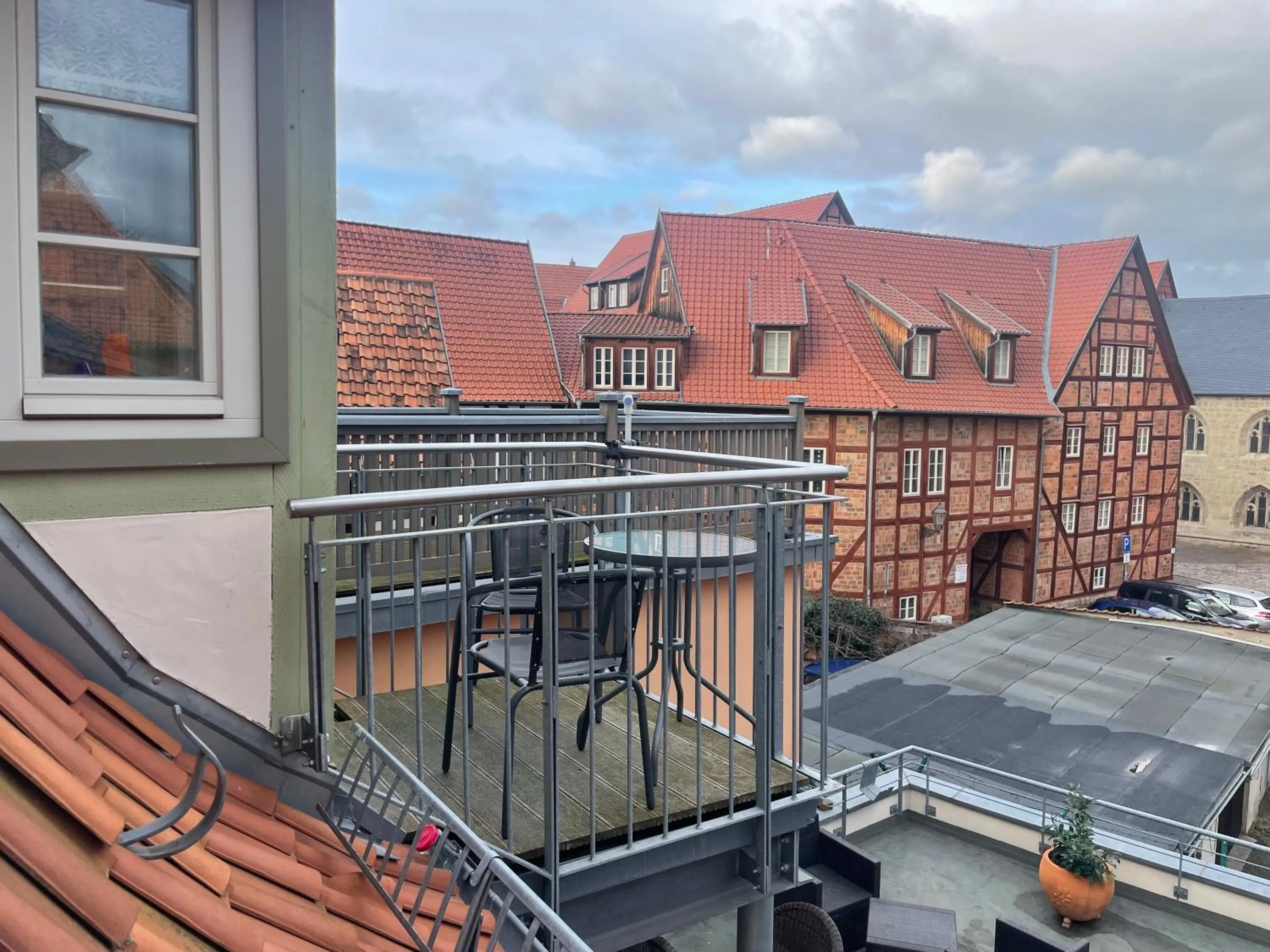 Balcony/Terrace in Urlaub im Fachwerk - Klink