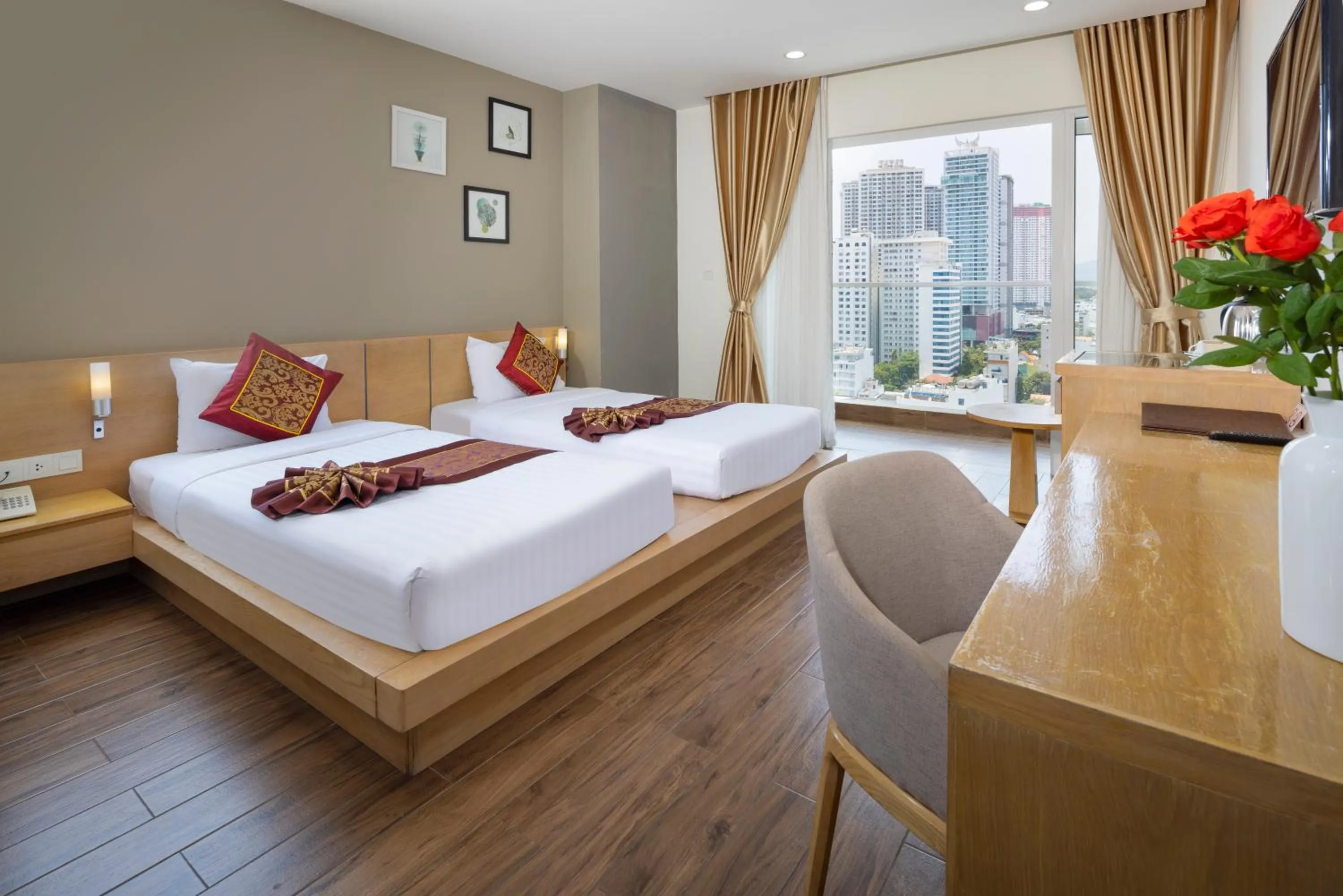 Bed in Gibson Hotel Nha Trang