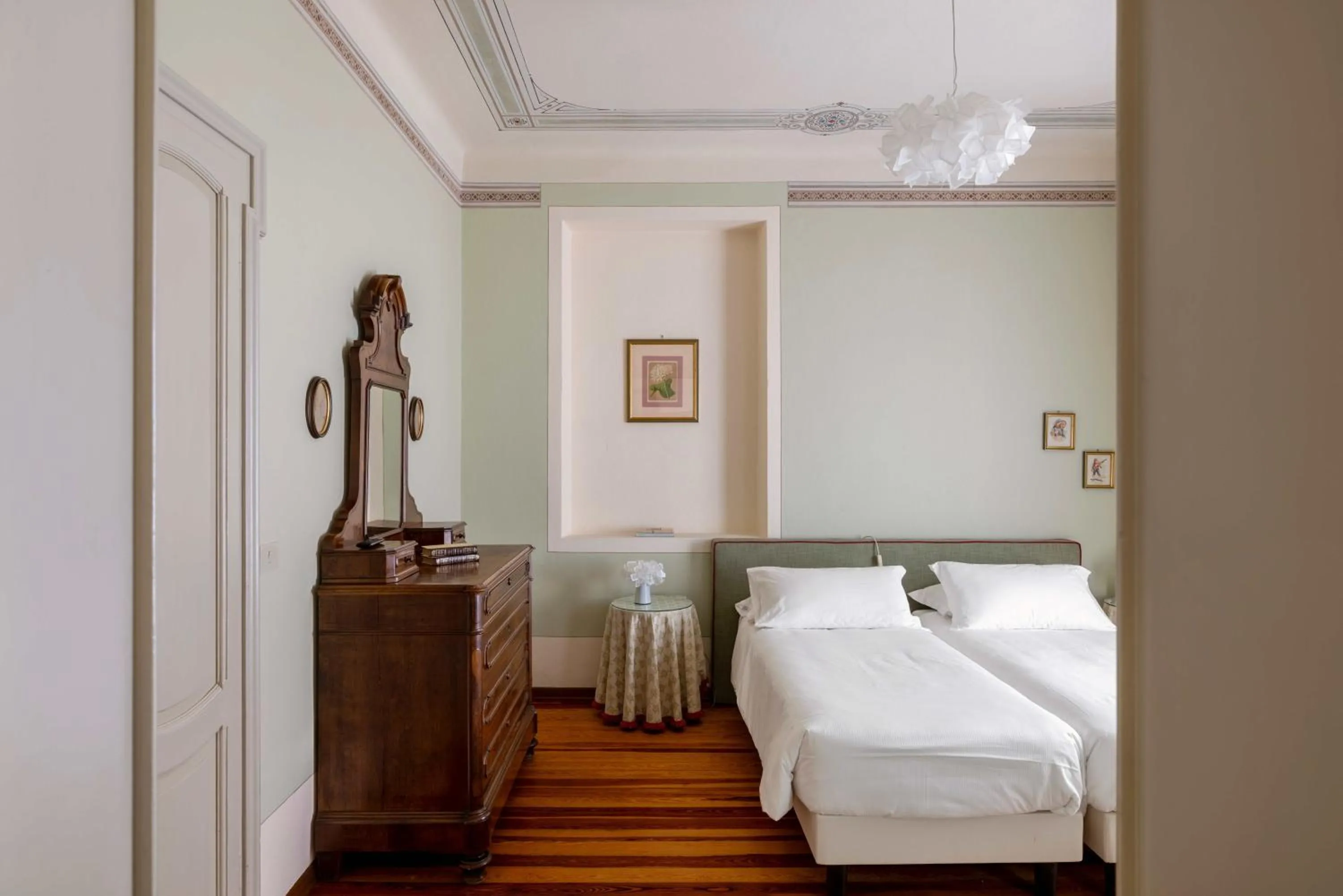 Living room, Bed in Residence Ortensia