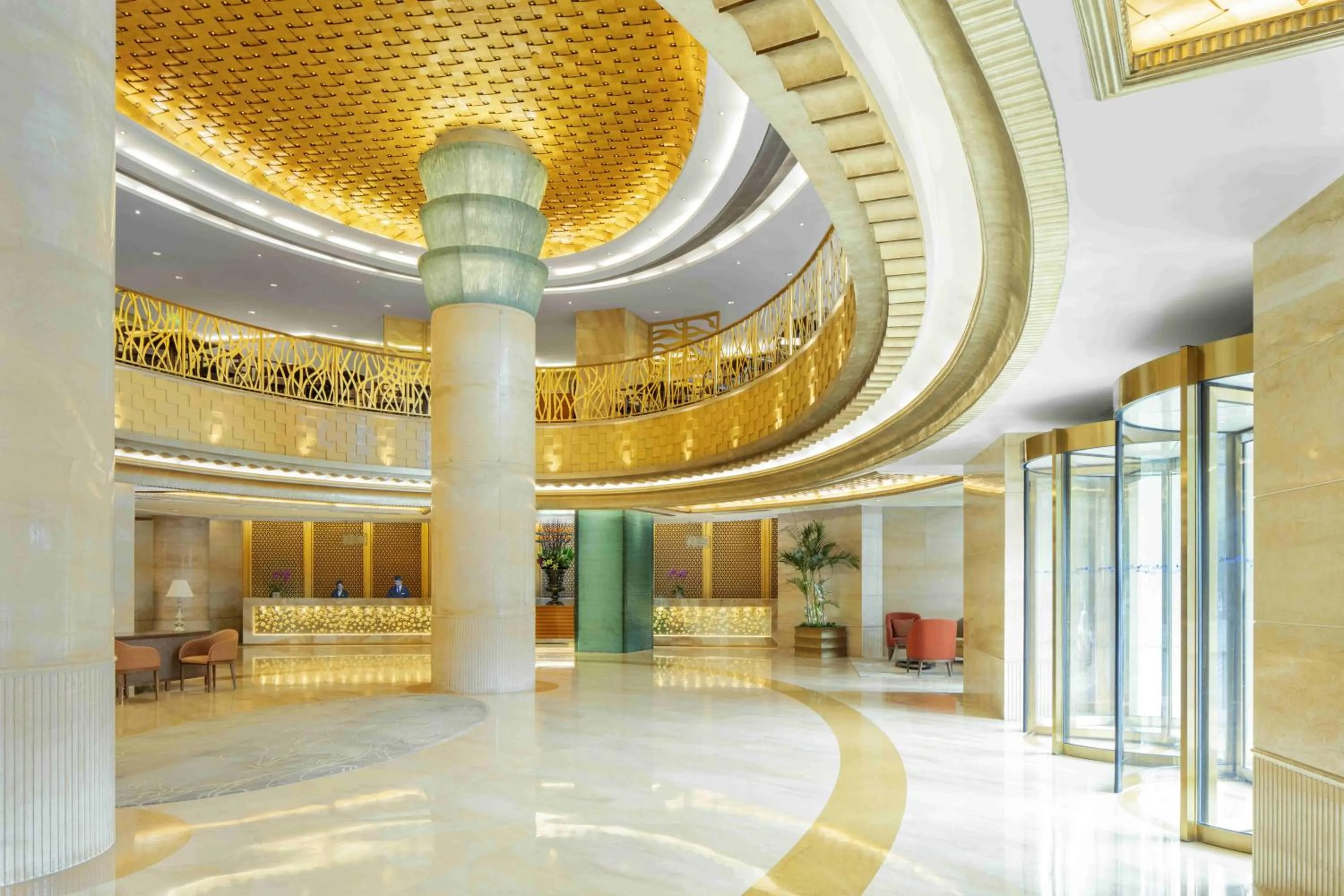 Lobby or reception in Radisson Blu Hotel Shanghai New World