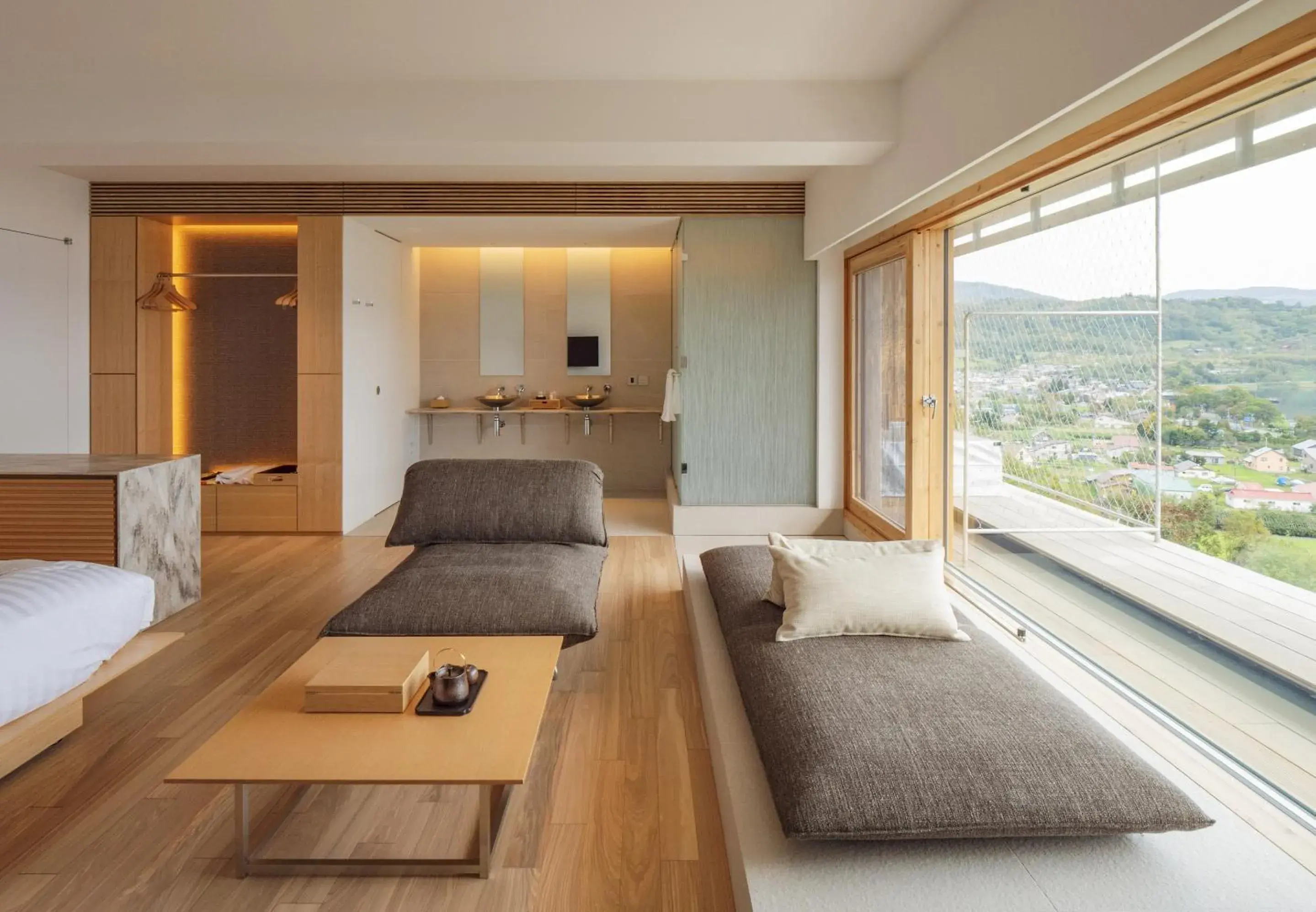 Shower, Bed in WE Hotel Toya Shower, Bed in WE Hotel Toya