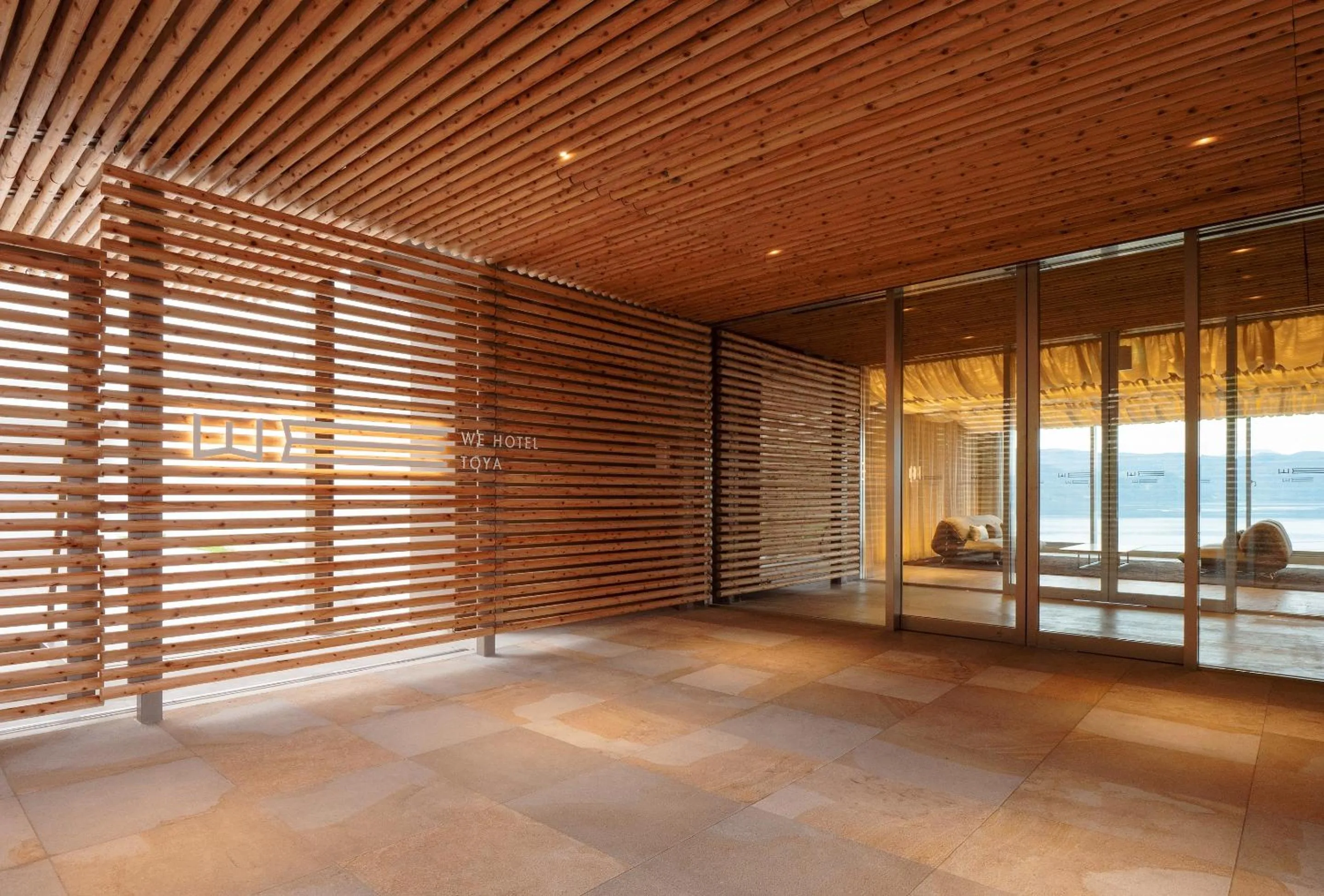 Facade/entrance in WE Hotel Toya