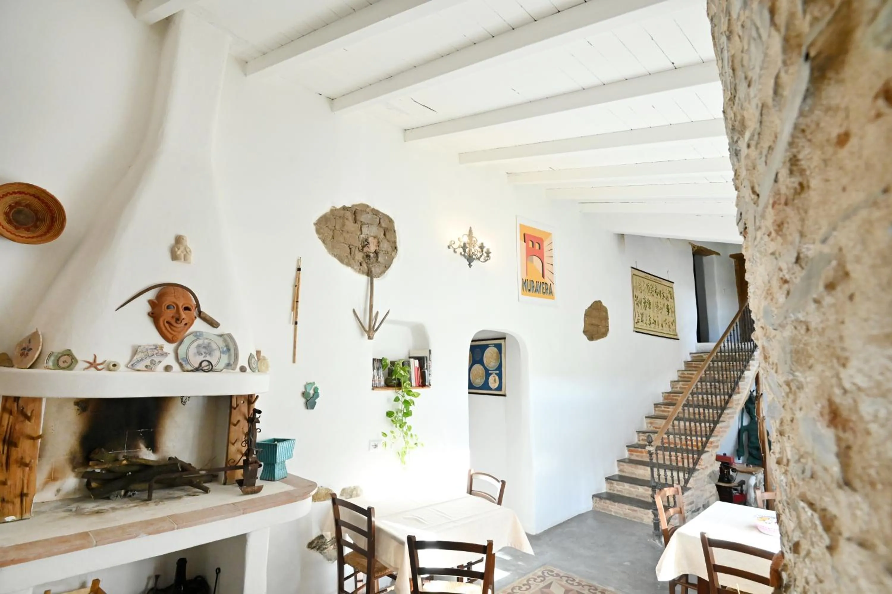 fireplace in Il Portico Guesthouse