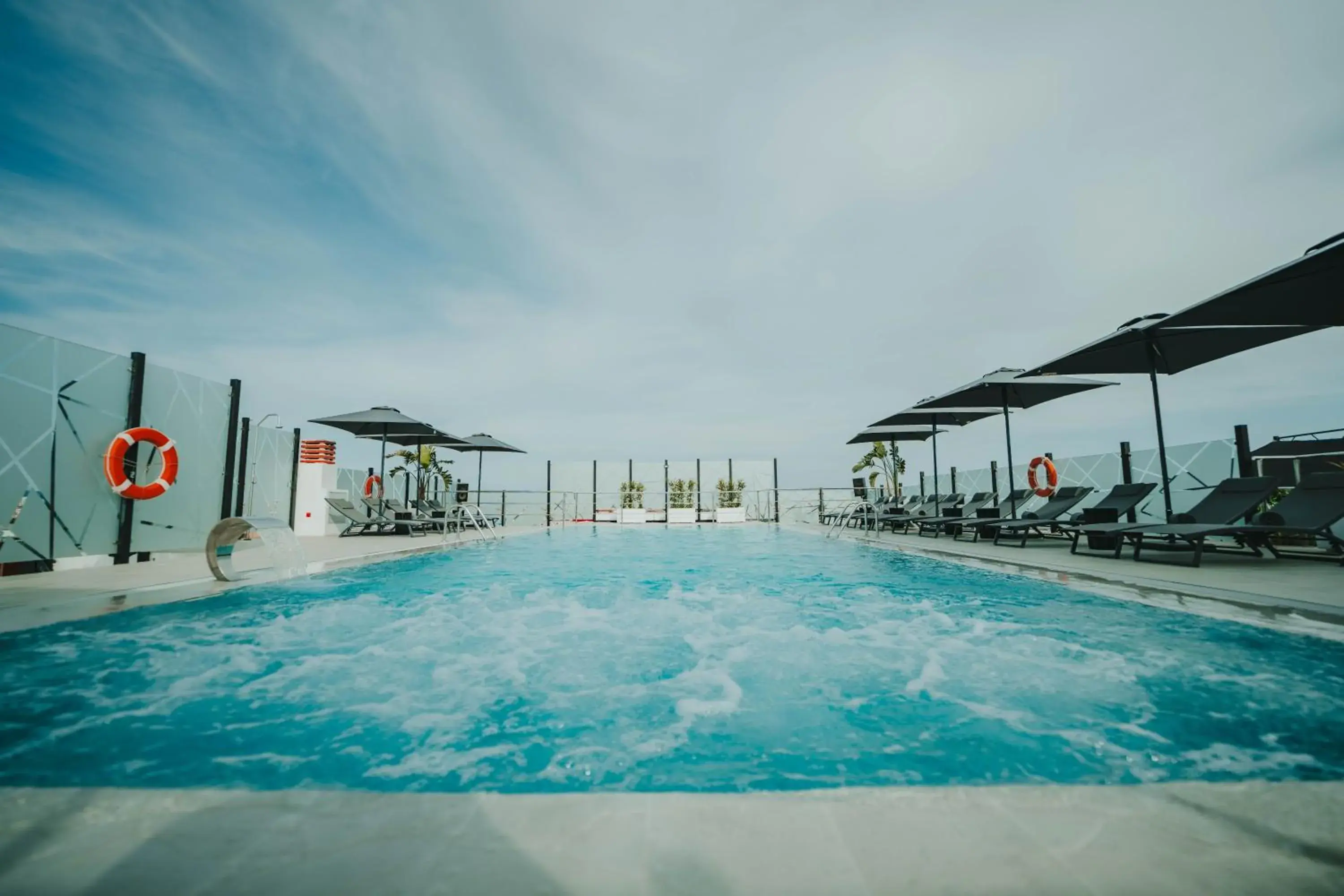 Pool view in Hotel Málaga Nostrum Airport Pool view in Hotel Málaga Nostrum Airport