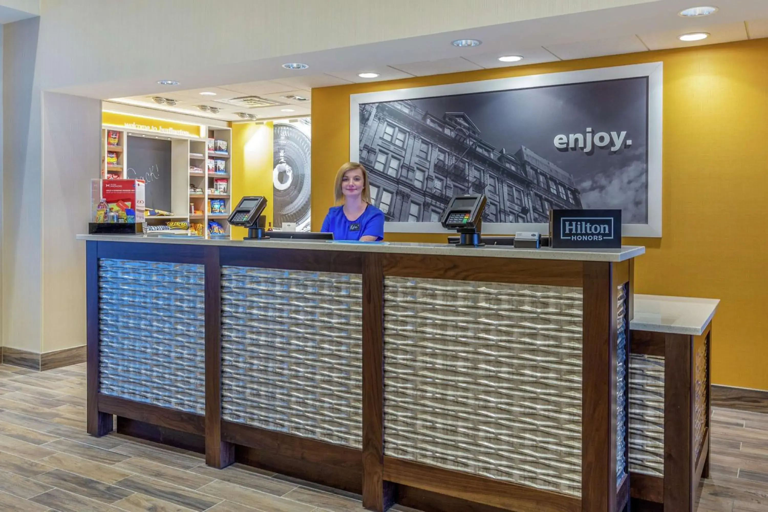 Lobby or reception in Hampton Inn & Suites Burlington Lobby or reception in Hampton Inn & Suites Burlington