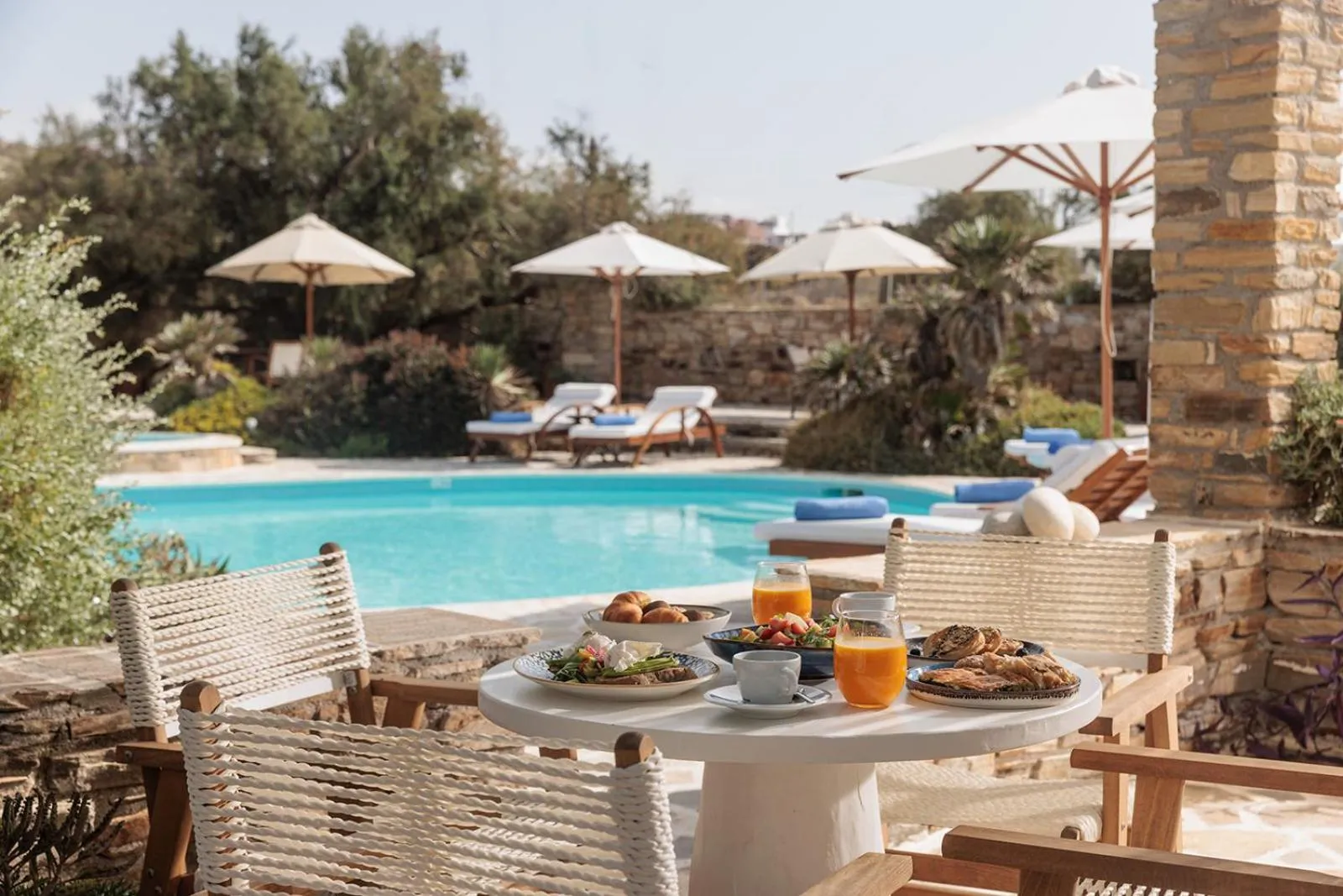 Pool view in Villa Marandi Luxury Suites