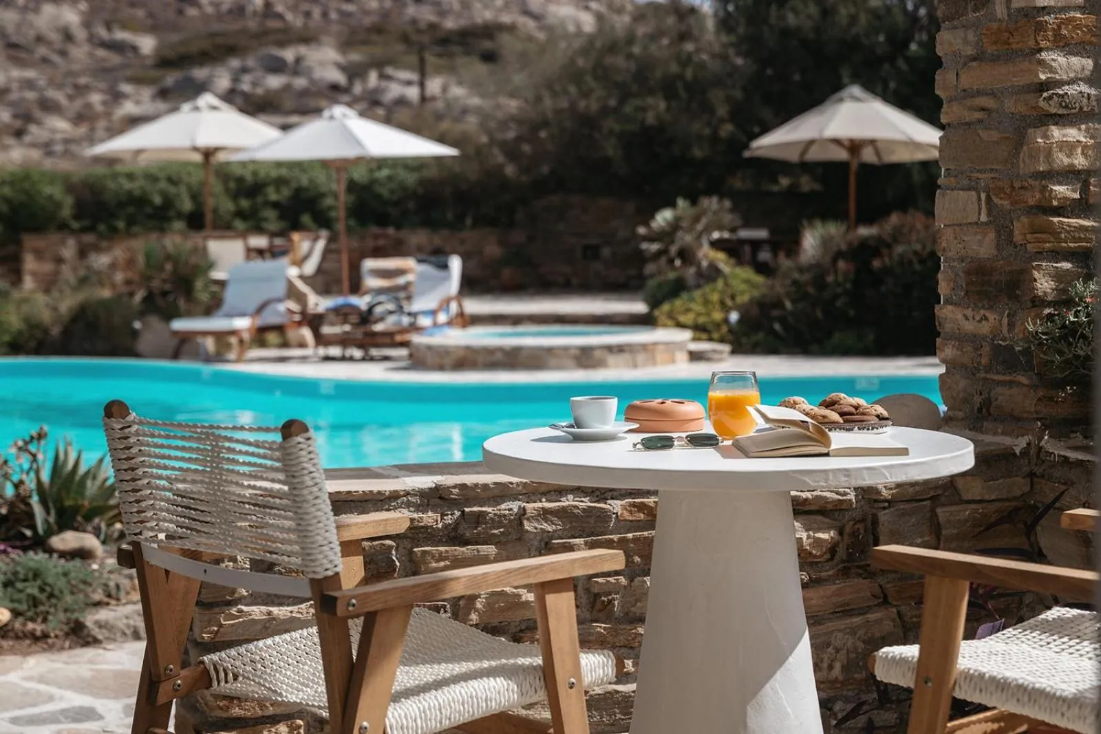 Pool view in Villa Marandi Luxury Suites