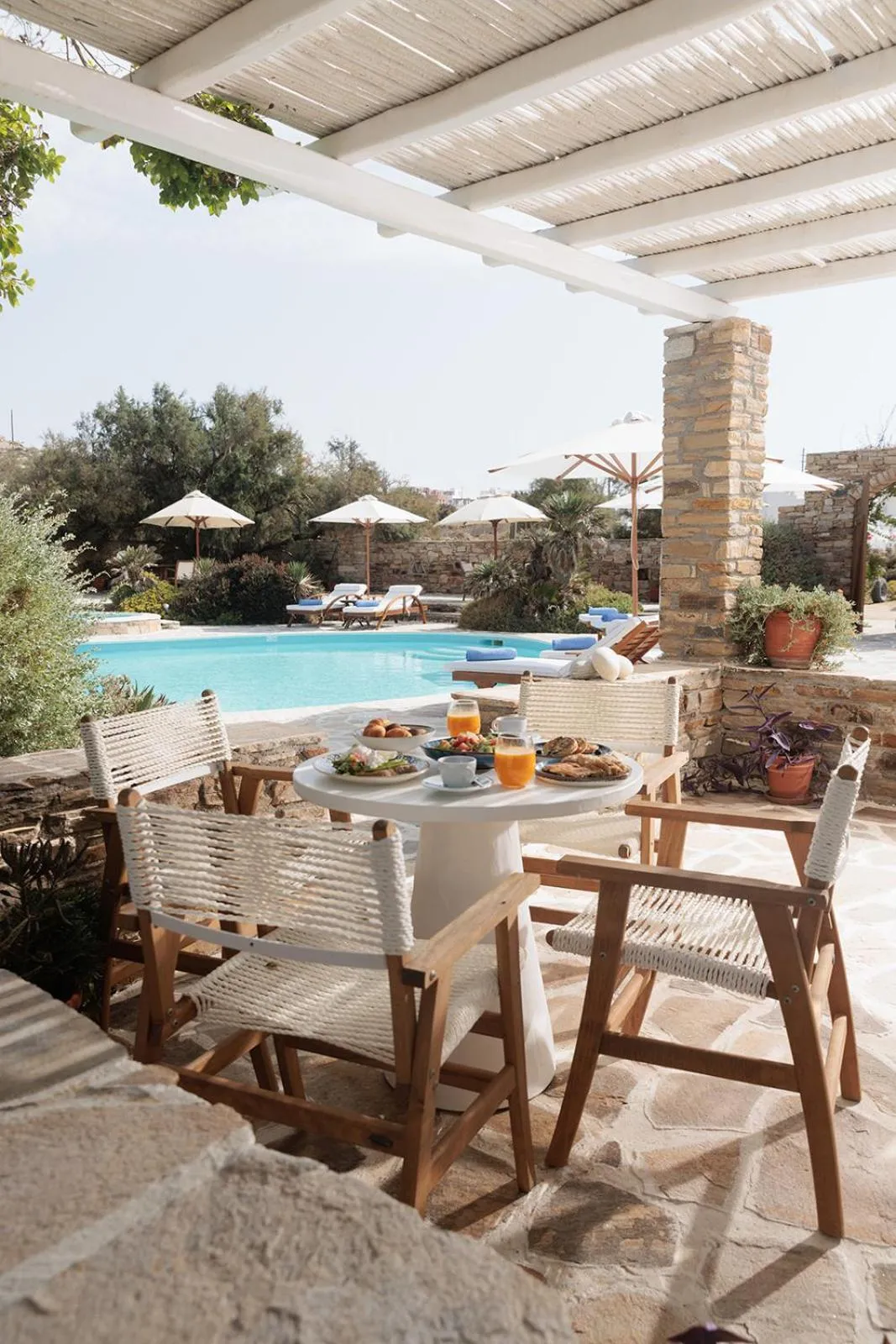Pool view in Villa Marandi Luxury Suites