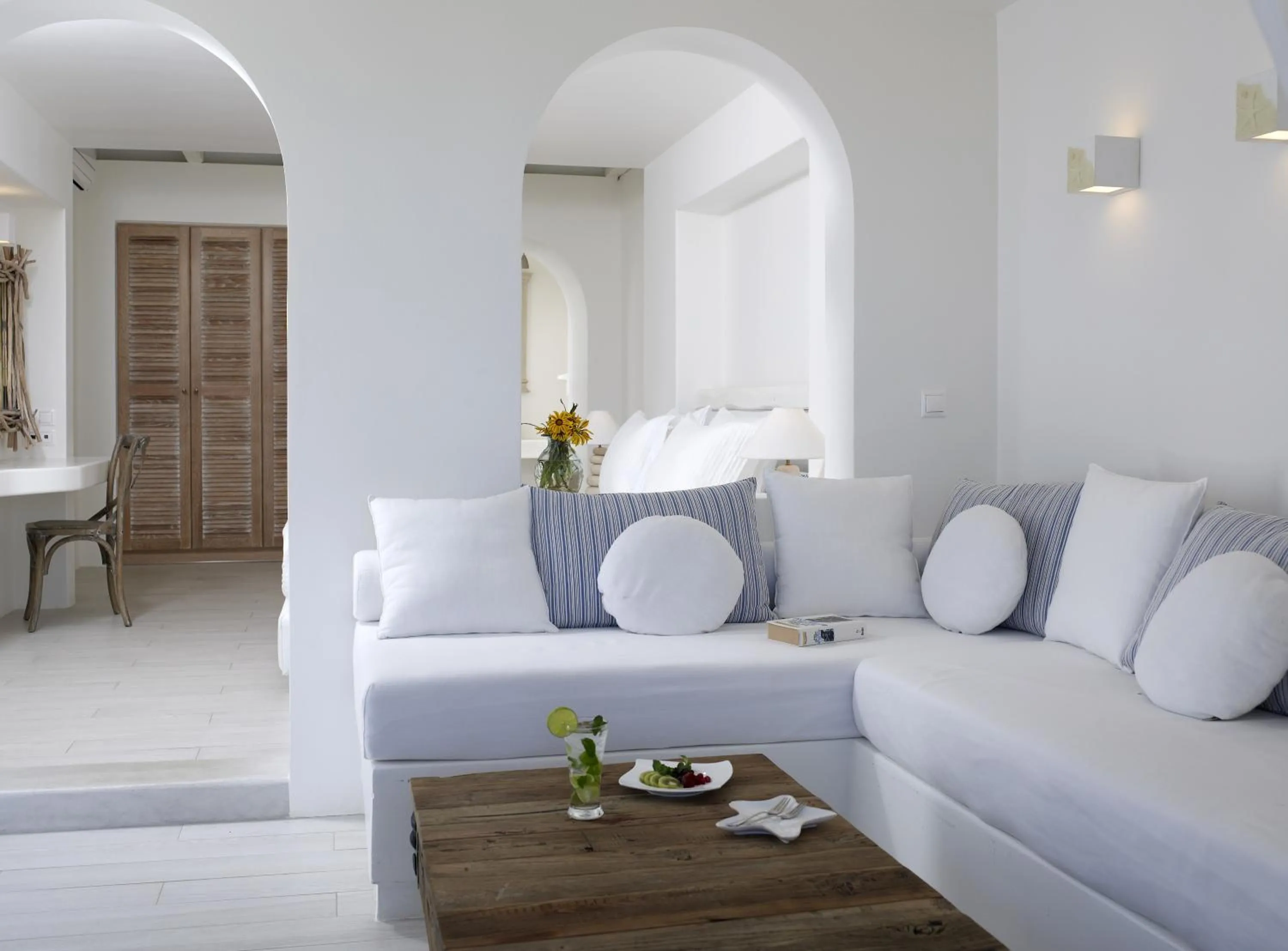 Living room in Villa Marandi Luxury Suites