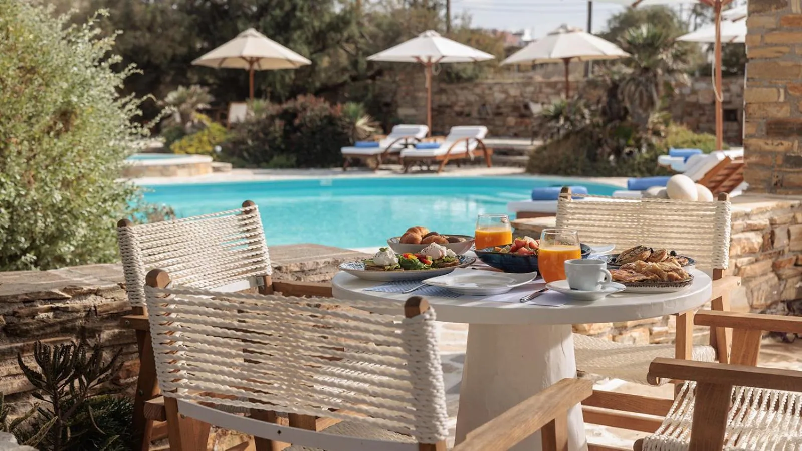 Pool view in Villa Marandi Luxury Suites