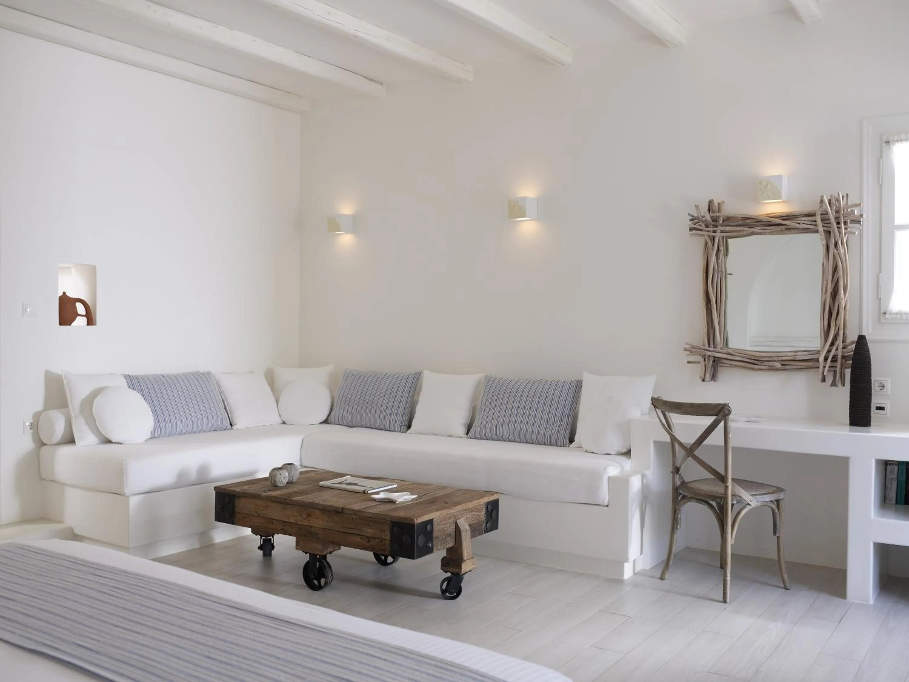 Living room in Villa Marandi Luxury Suites