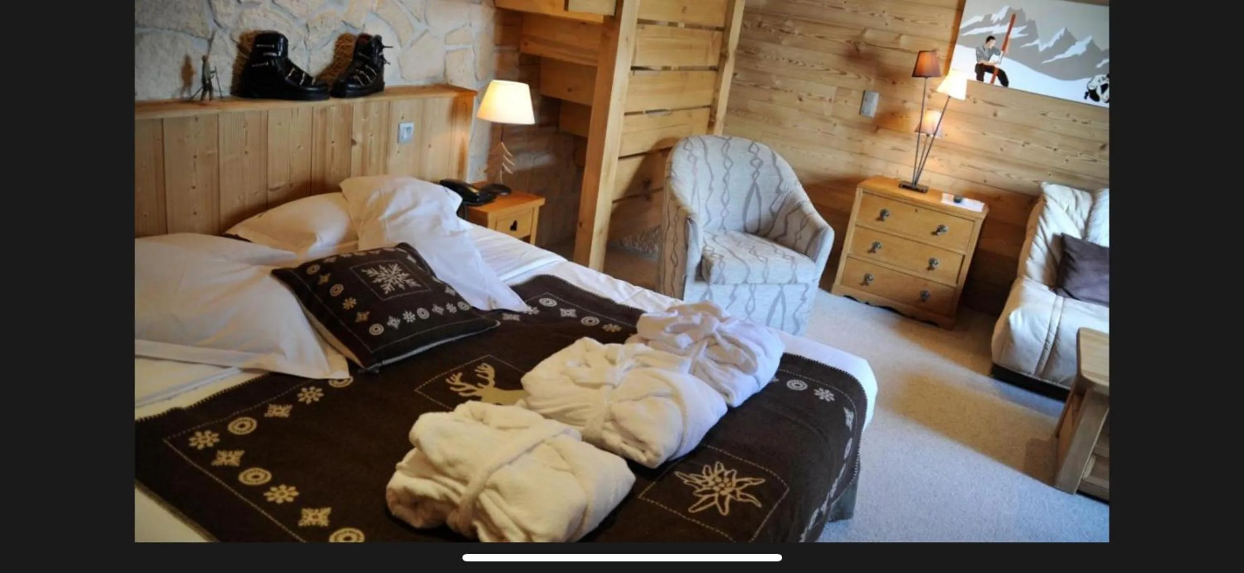 Bed in Hôtel Chalet Alpage